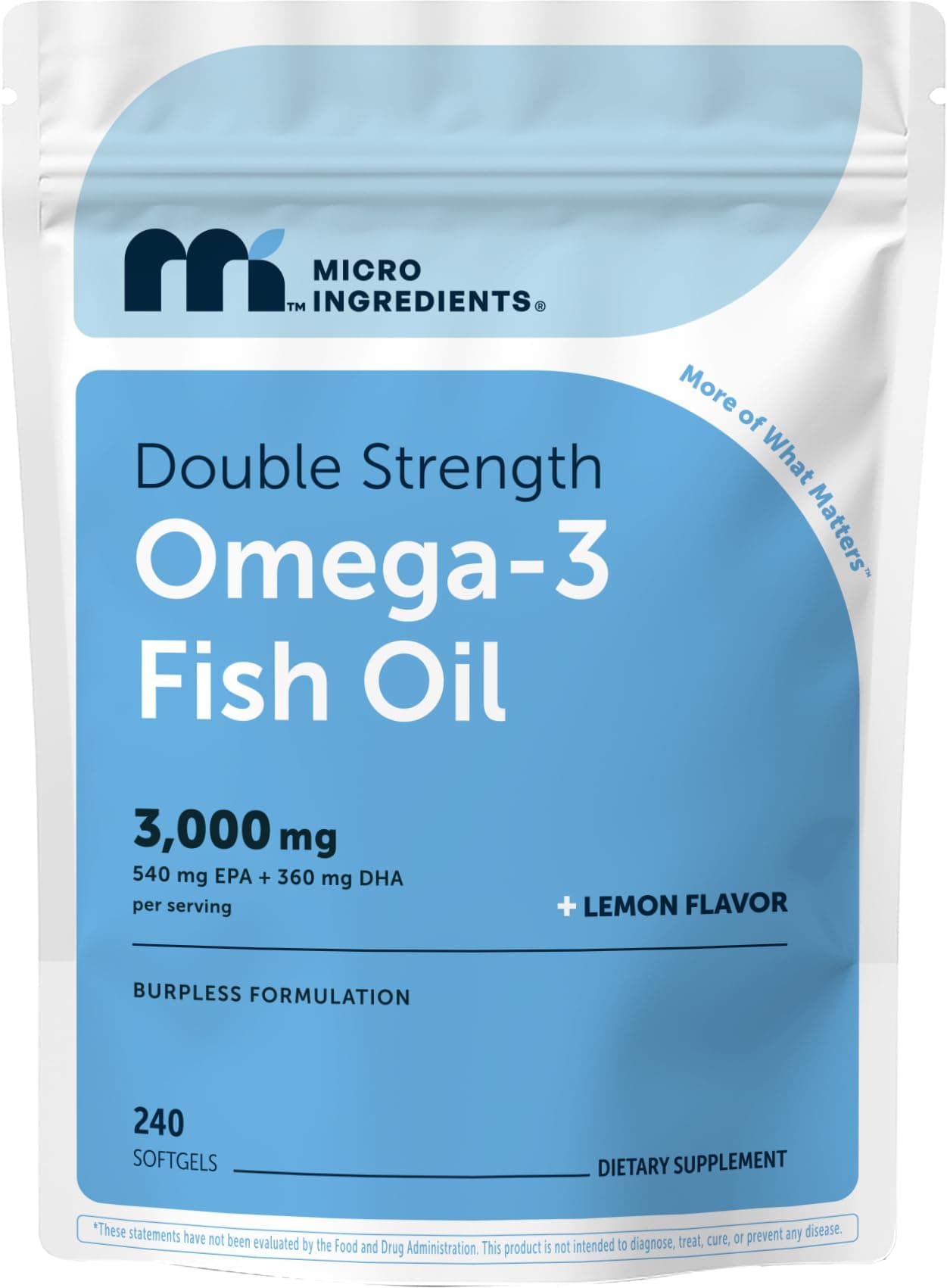Micro Ingredients Omega 3 Fish Oil Supplements 3,000mg Per