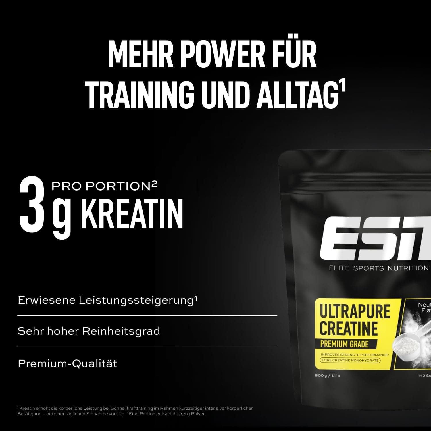 ESN Ultrapure Creatine Monohydrate, 500 g – Bild 3