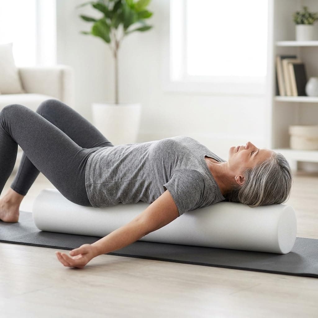 Healthy You Medium/Firm White PE Foam Roller (36" Full – Bild 7