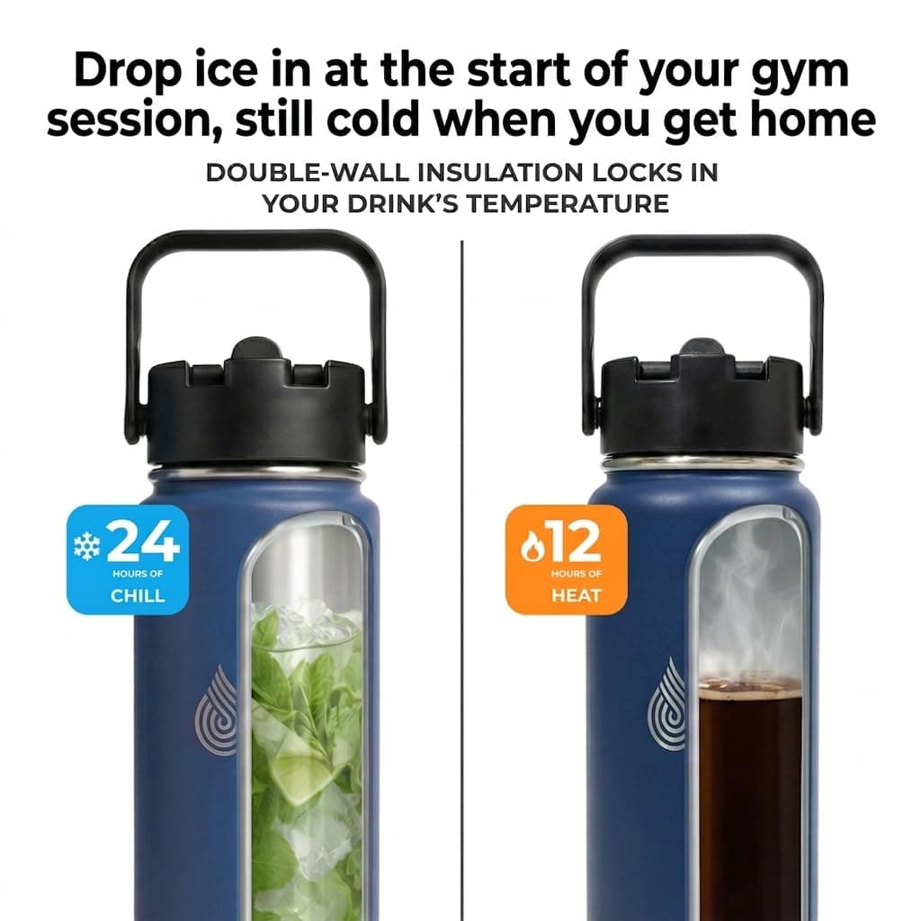 daydrate Insulated Metal Water Bottle with Straw 750ml – Bild 2