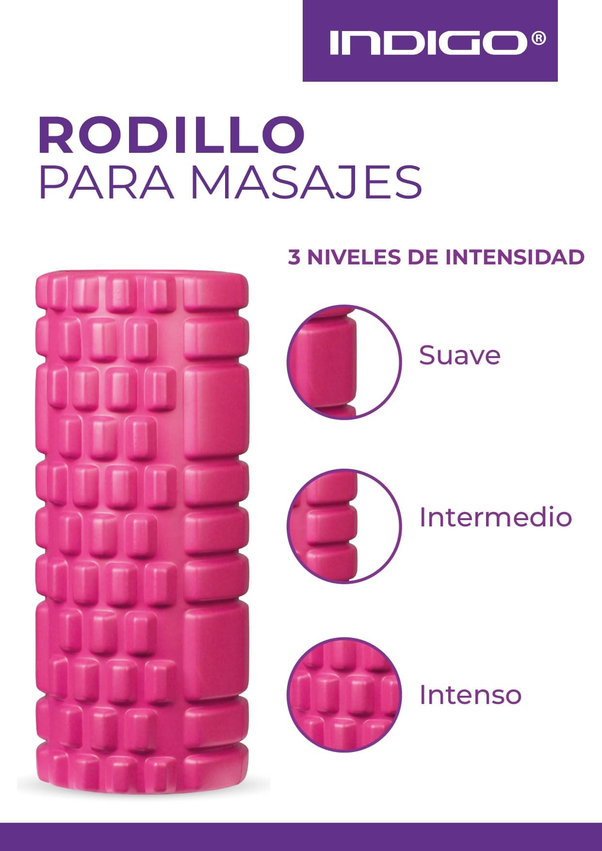 DRUNA Foam Roller Rodillo Masaje Muscular Multiuso para – Bild 3