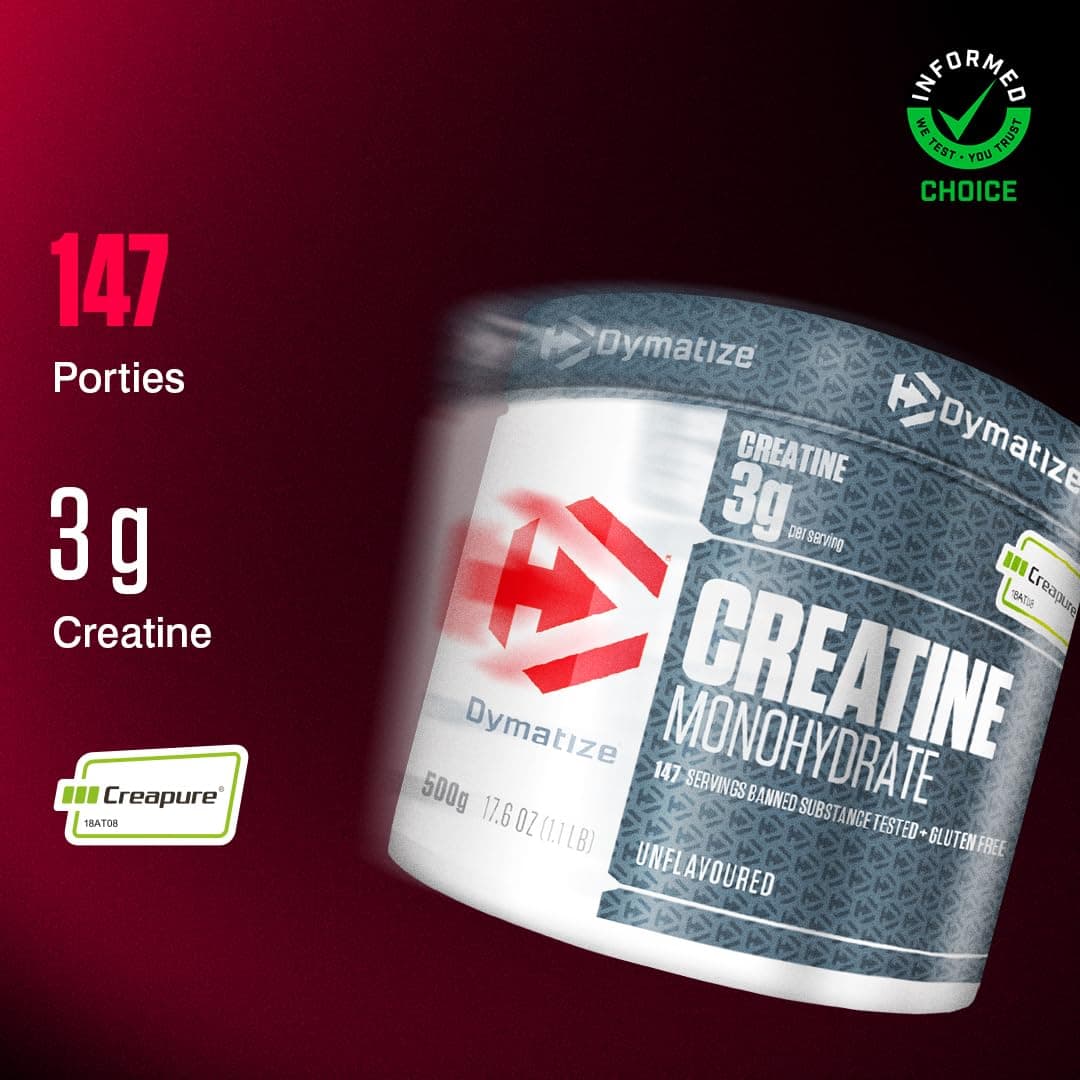 Dymatize Creatine Monohydrate Unflavoured Powder 500g – Bild 2