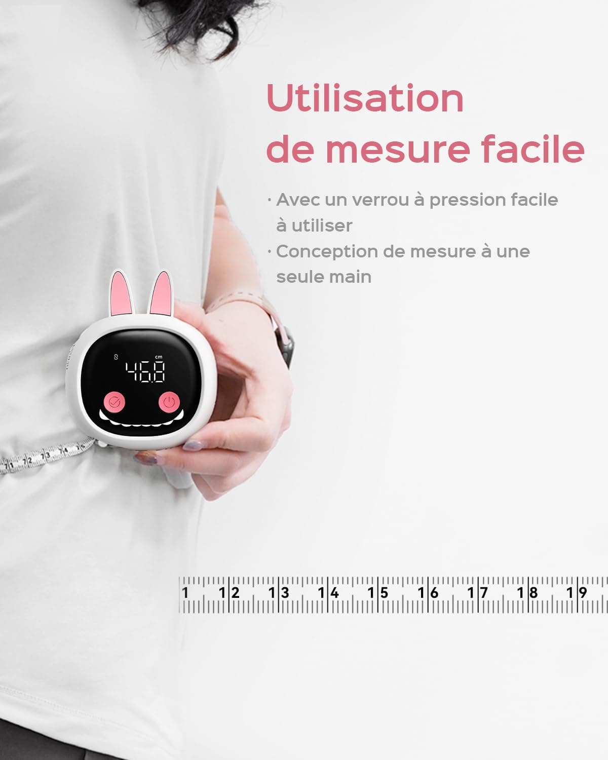 Tychesy Mètre Ruban Corps Rétractable Connecté avec – Bild 6