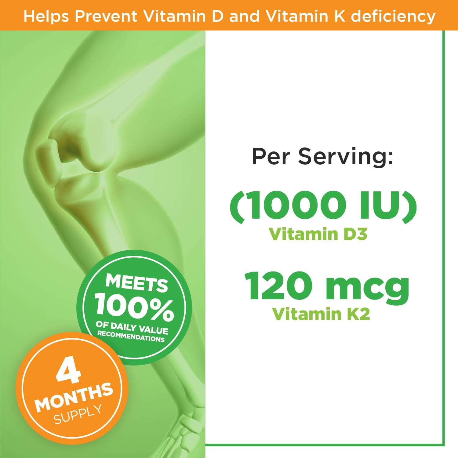 Plantvital High-Potency Vegan Vitamin D3 + K2 -Made in – Bild 3