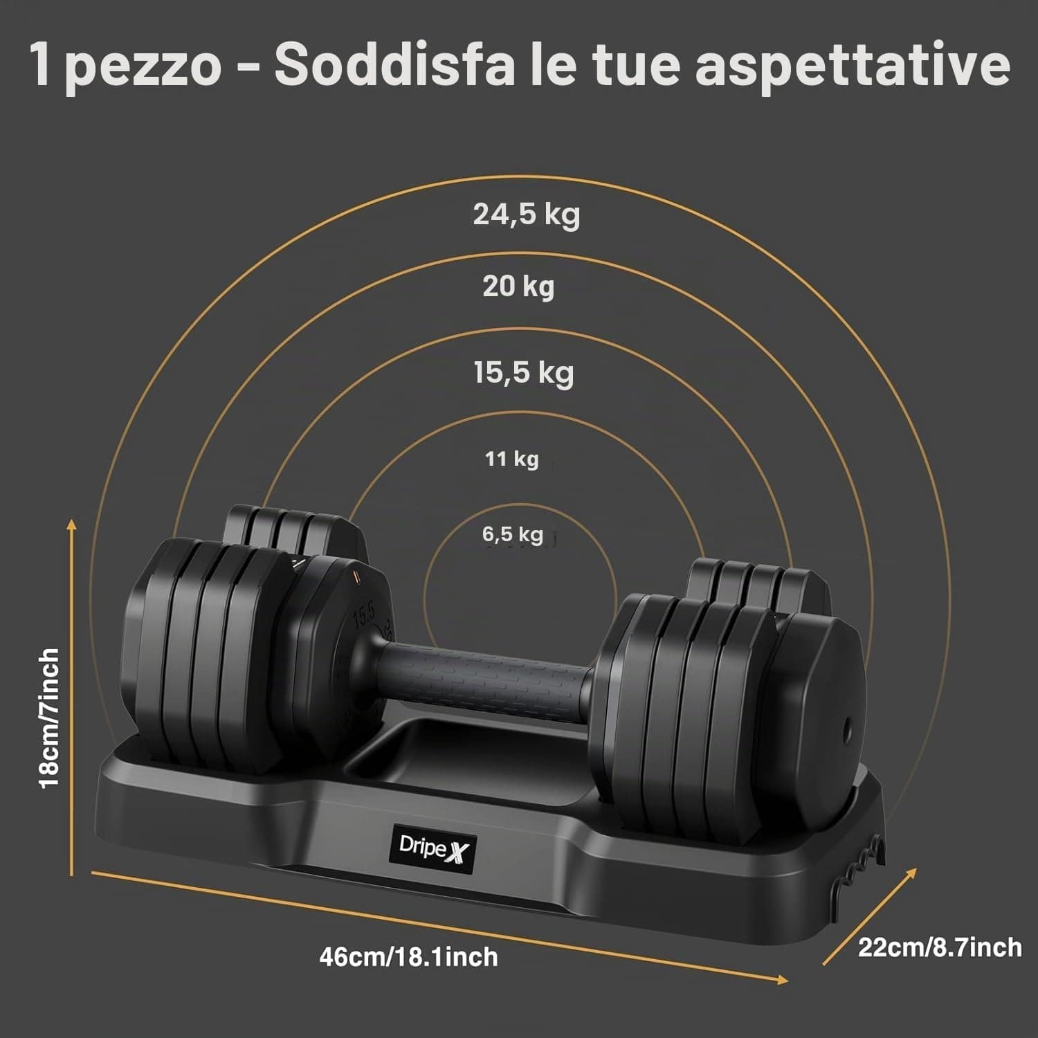 Dripex Hanteln Set 24.5kg – Bild 3