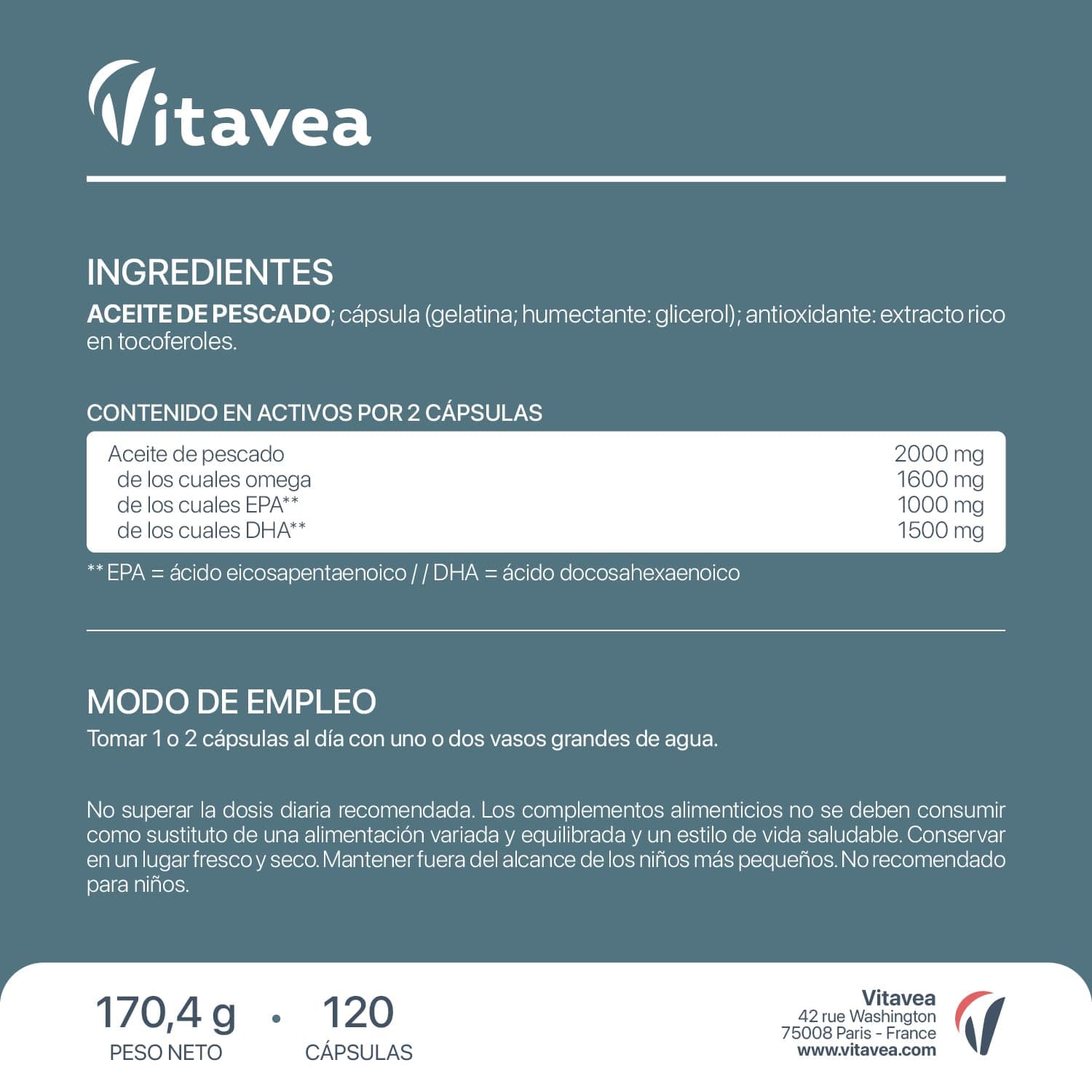 Vitavea Omega 3 2000 mg – Bild 7