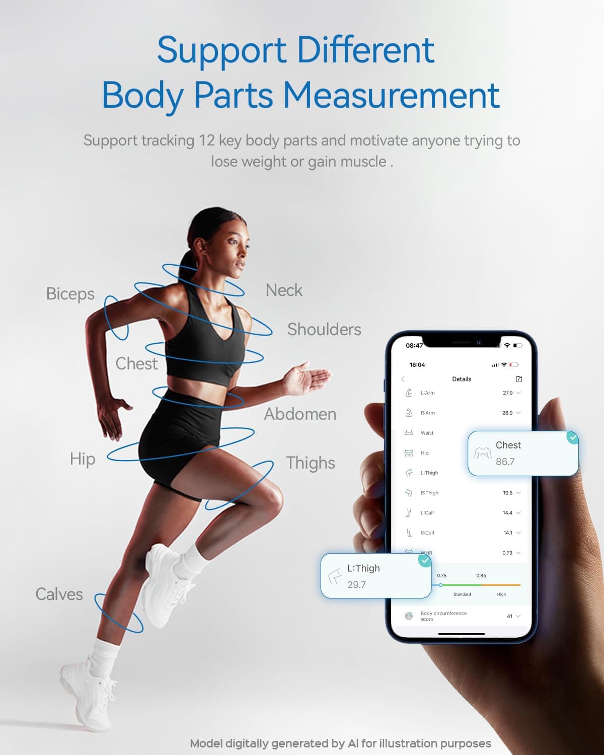 Tychesy Smart Body Tape Measure – Bild 2