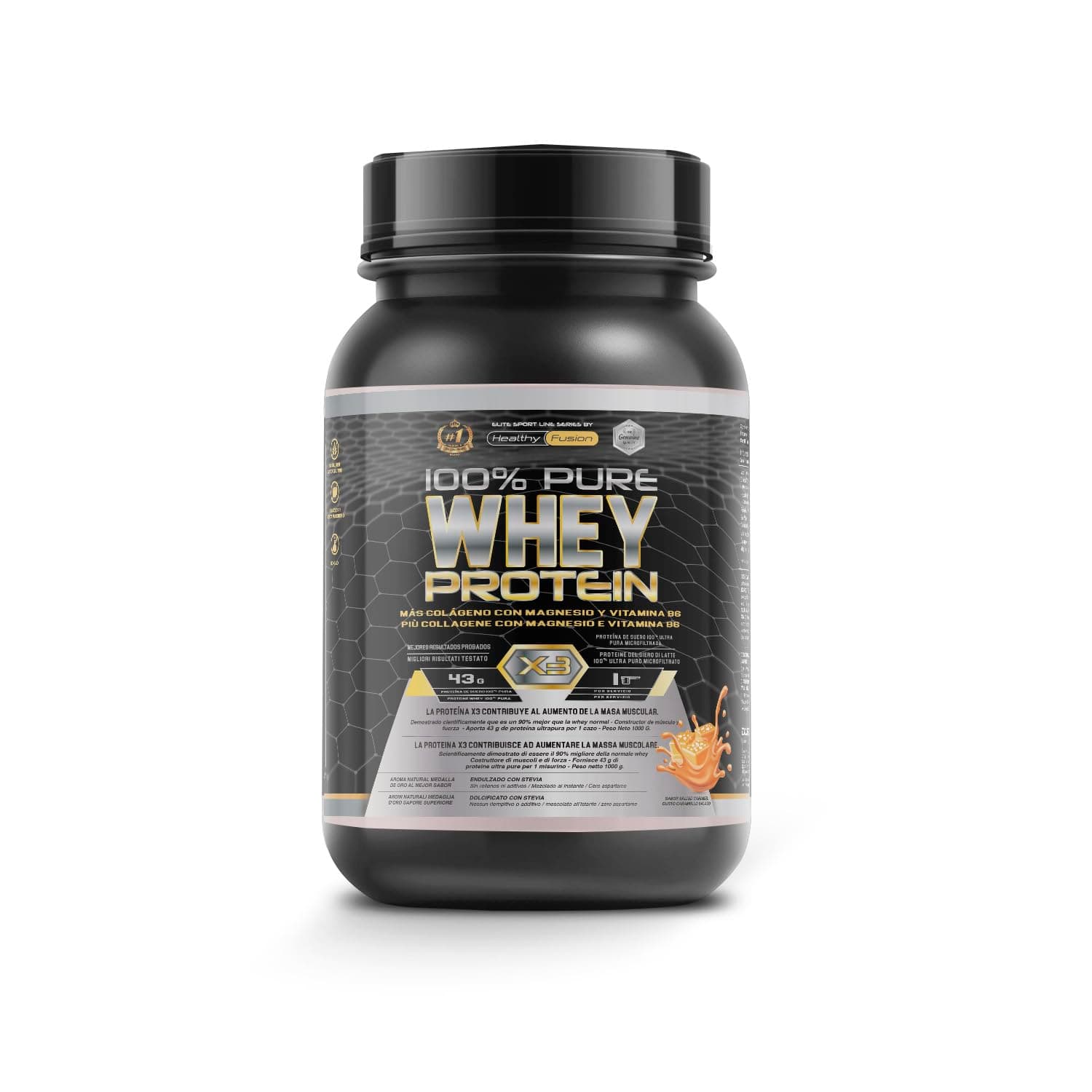 Healthy Fusion Whey Protein Healthy Fusion | Proteína pura con Colágeno, Magnesio y Vitamina B6 | 43g