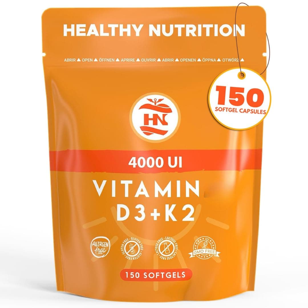 ONE Vitamina D3 K2 (4000 UI) di Alto Dosaggio Vitamina D