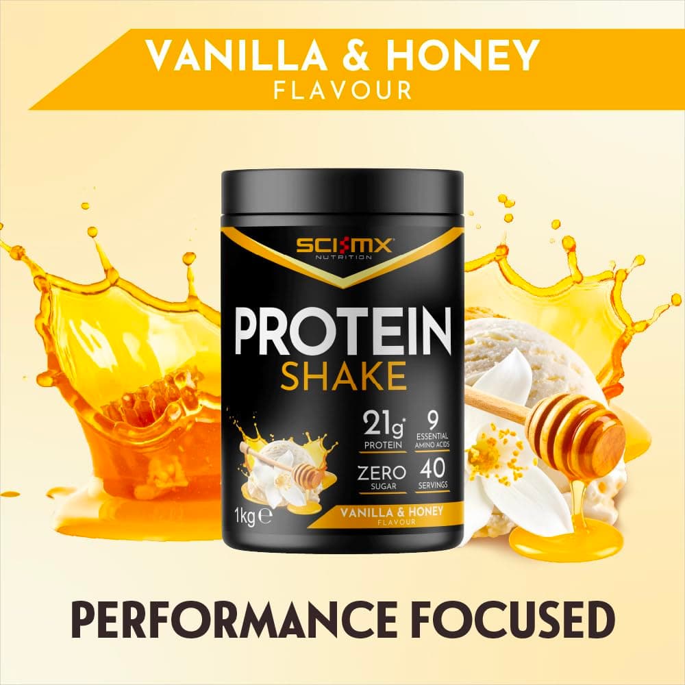 SCI-MX Protein Shake • Vanilla + Honey Flavour • 1kg – Bild 4