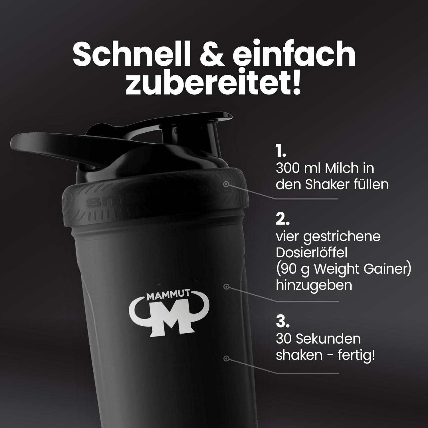 Mammut Nutrition Crash Weight Gainer Pulver Vanilla – 4,5 kg – Bild 6