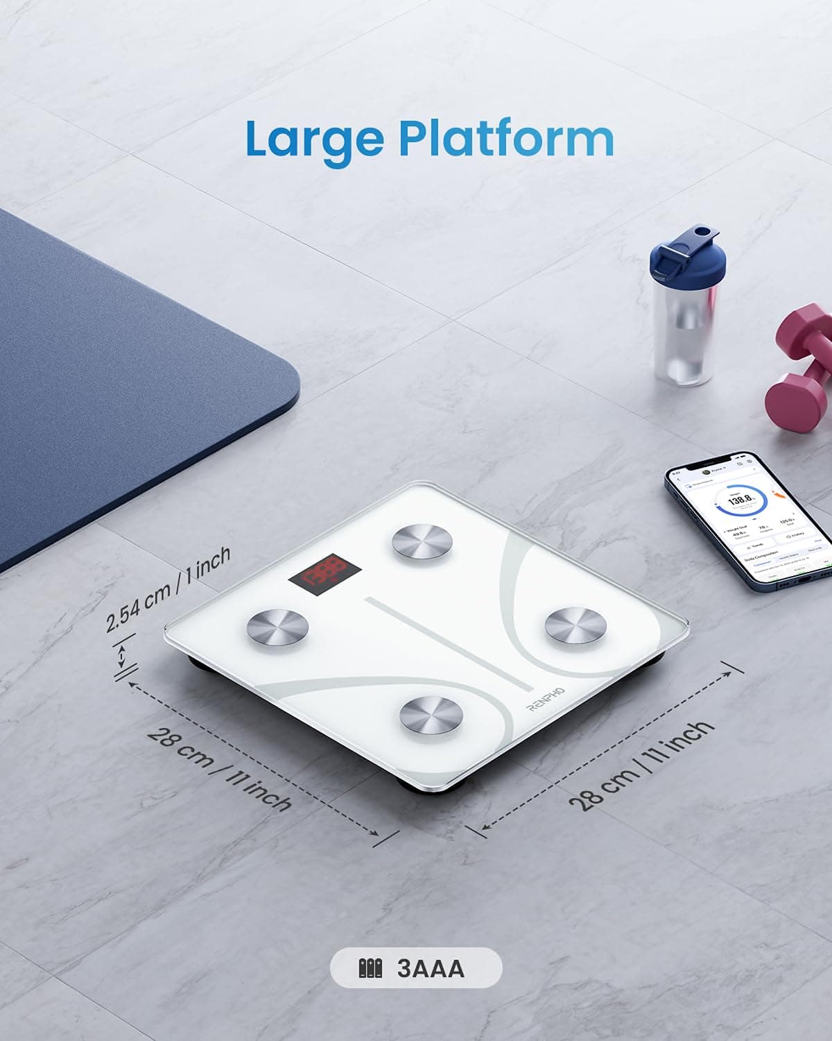RENPHO Körperfettwaage Bluetooth Digital Personenwaagen – Bild 8