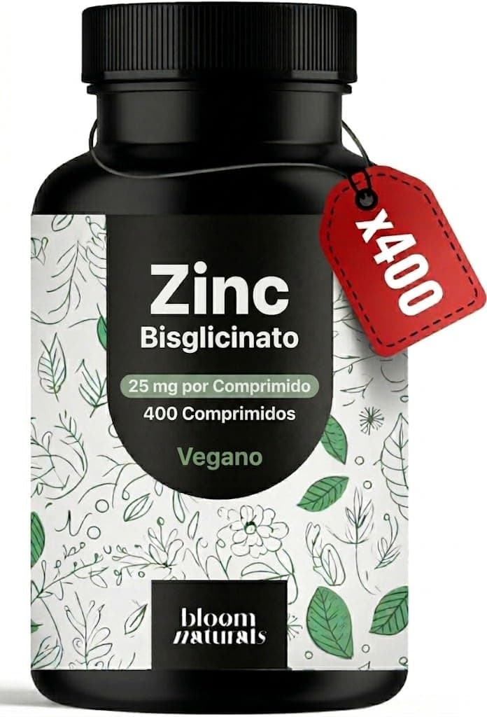 Bloom Naturals Beauty Supplements Zink Tabletten hochdosiert 25mg - 400 Tabletten