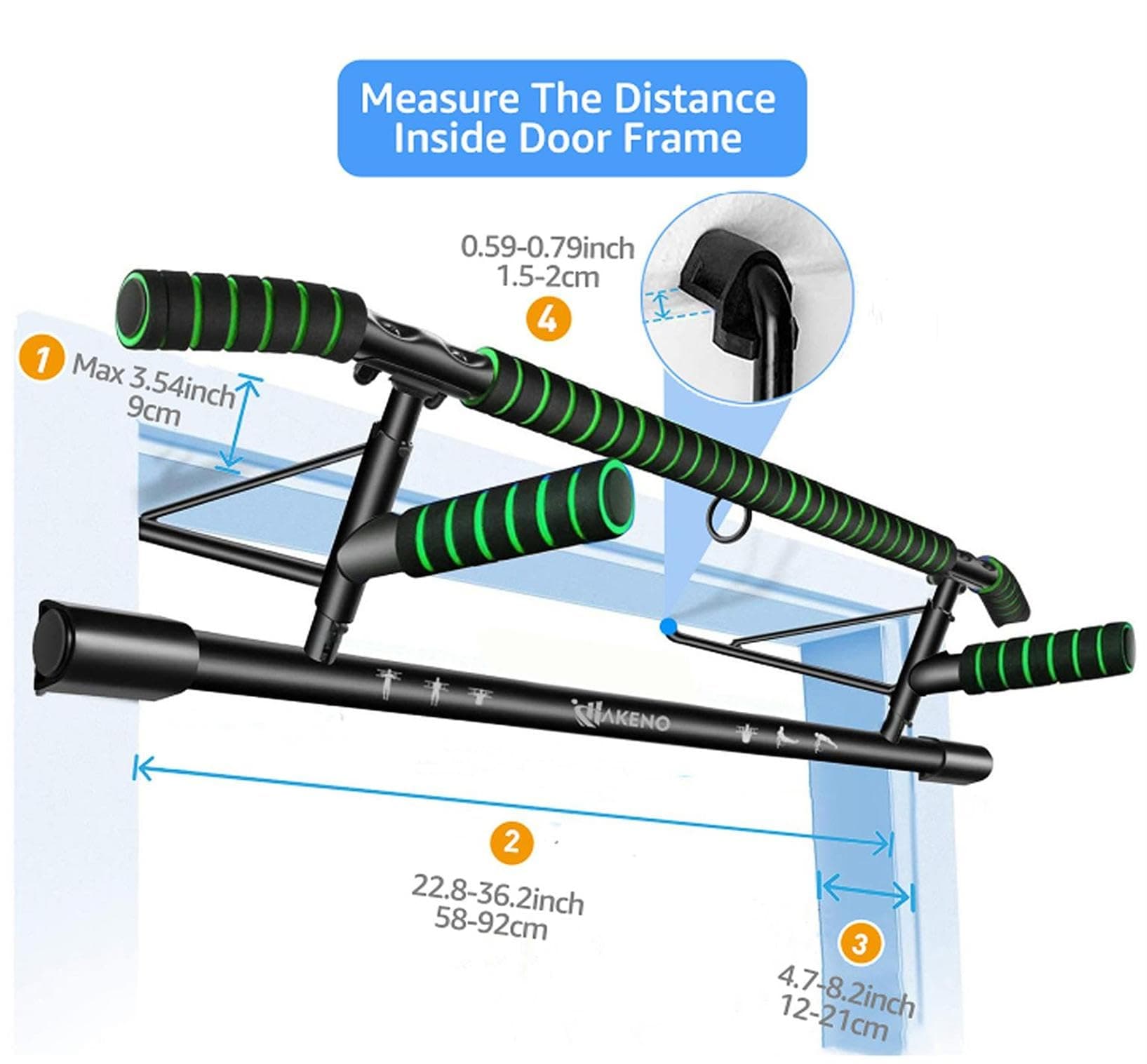 HAKENO Doorway Pull Up Bar – Bild 5