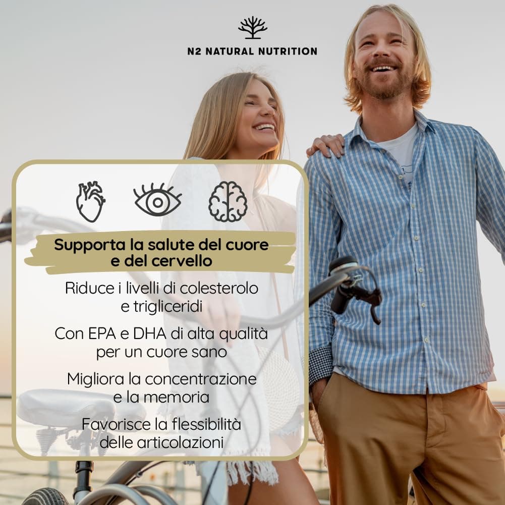 N2 Natural Nutrition Omega 3 Olio di Pesce 2000 mg – Bild 2
