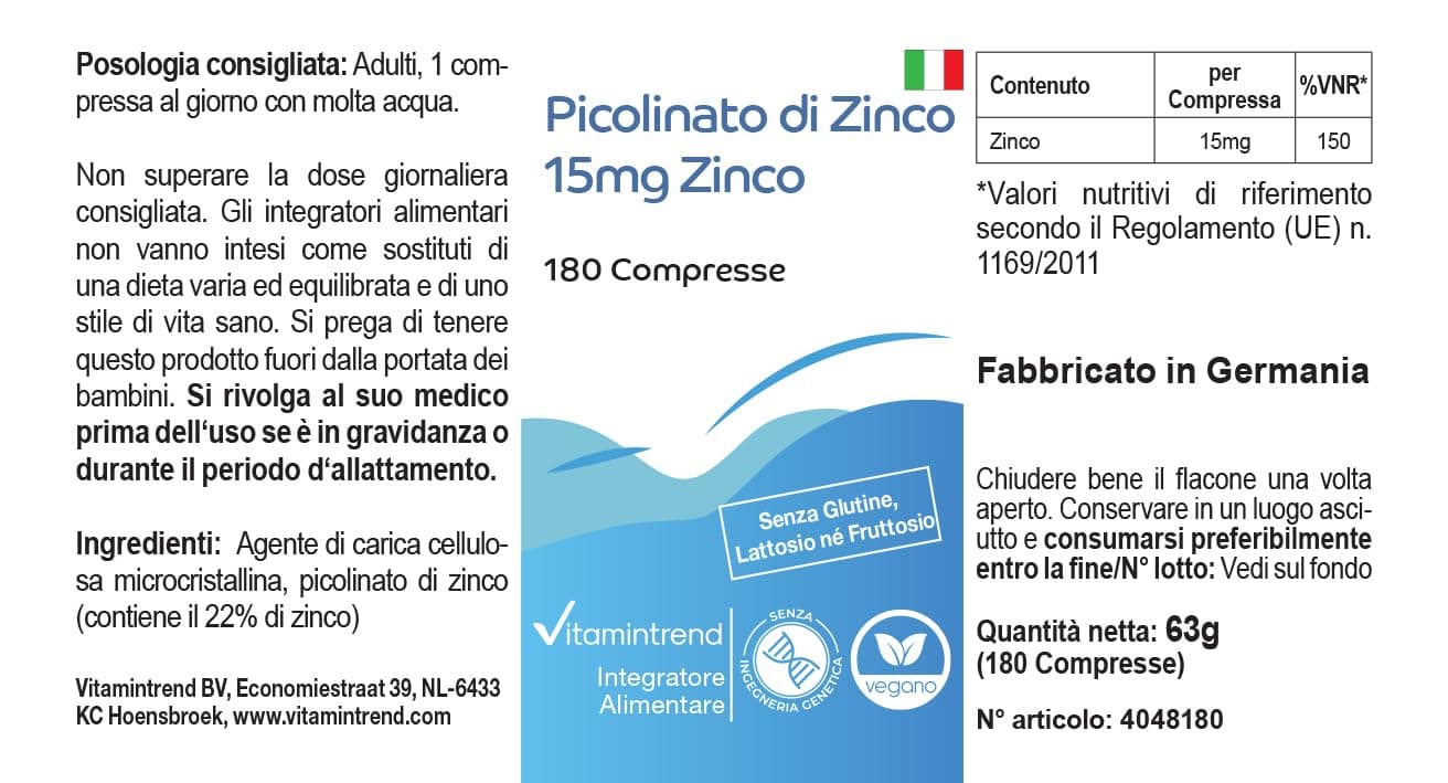 Vitamintrend Zinco ad alto dosaggio 15 mg – Bild 6