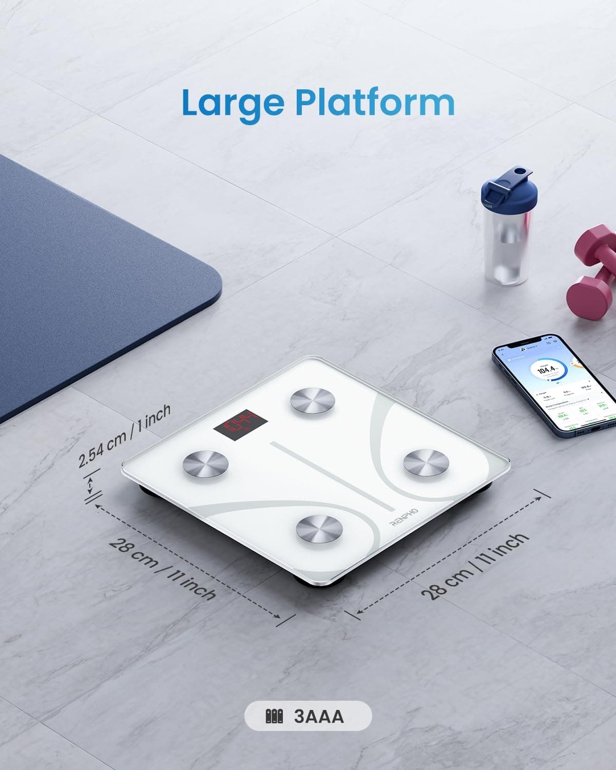 RENPHO Körperfettwaage Bluetooth Digital Personenwaagen – Bild 7