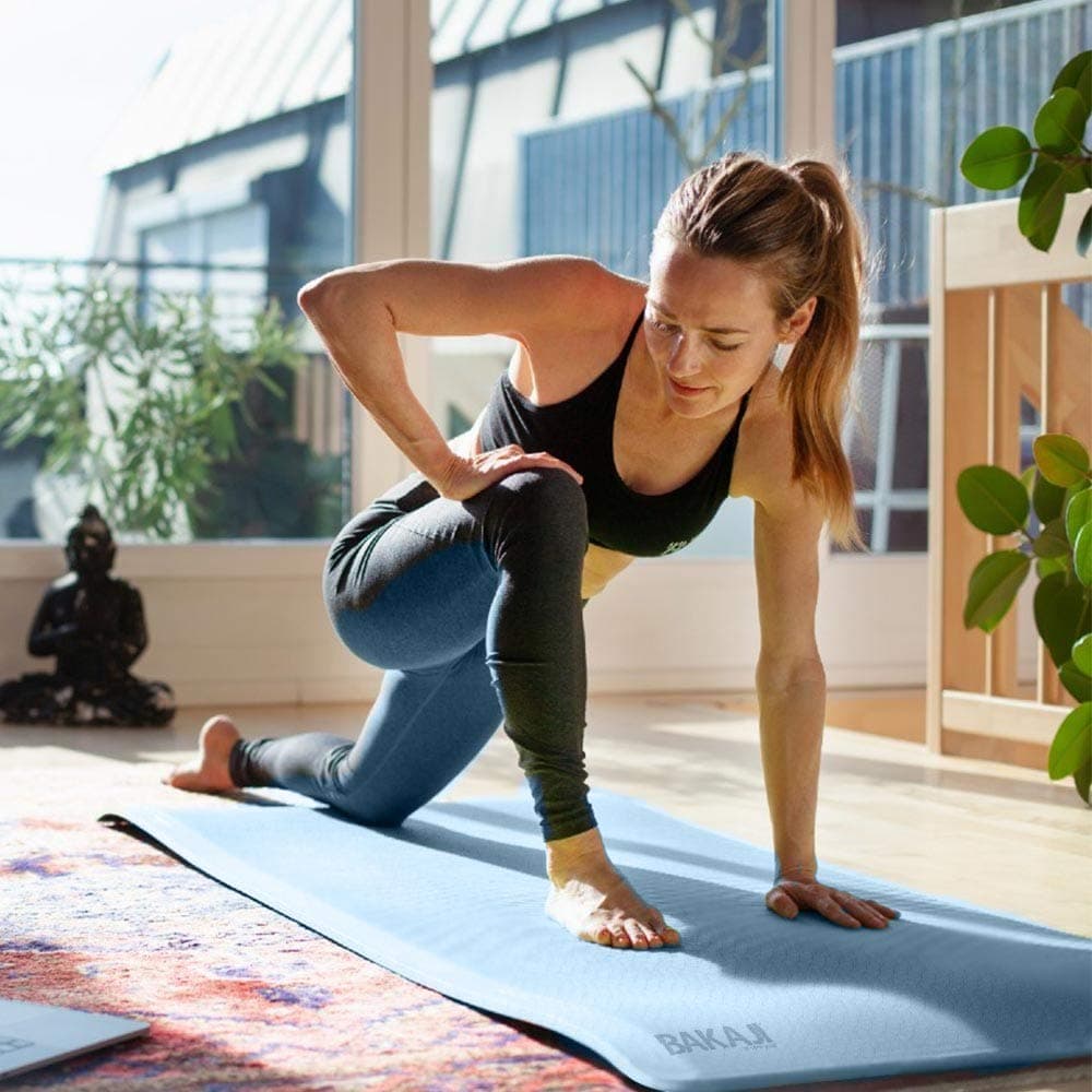 BAKAJI Tappetino Yoga in TPE Ecologioco Doppio Strato – Bild 2
