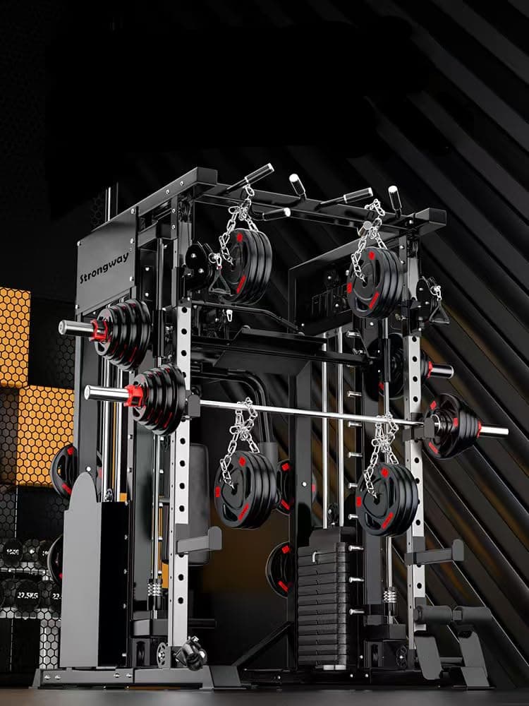 Strongway Multi Gym Smith Machine with Weights 177KG – Bild 8