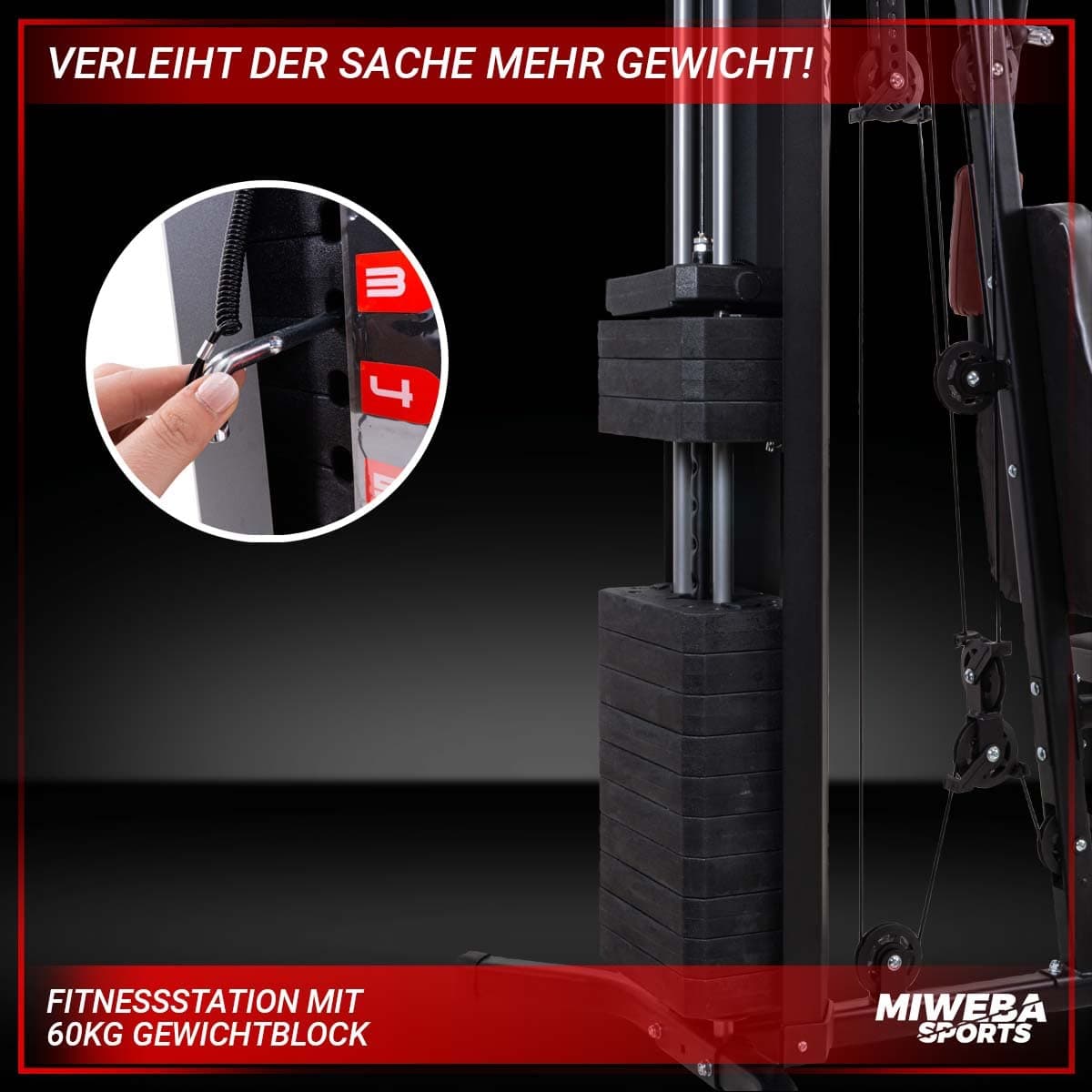 Miweba Sports Kraftstation MK500 | 60 kg – Bild 5