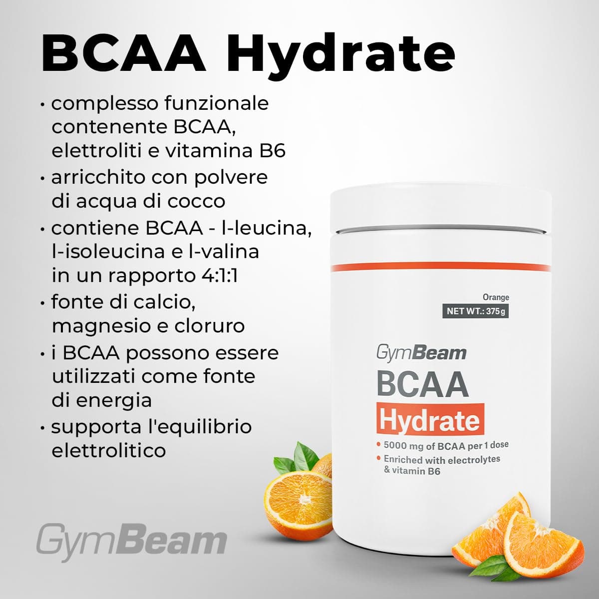 GymBeam Amminoacidi Ramificati BCAA 4:1:1 Hydrate – Bild 3