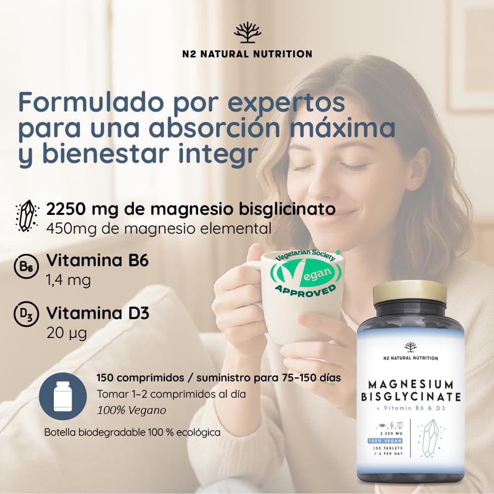 N2 Natural Nutrition Magnesio Bisglicinato 2250 mg – Bild 4