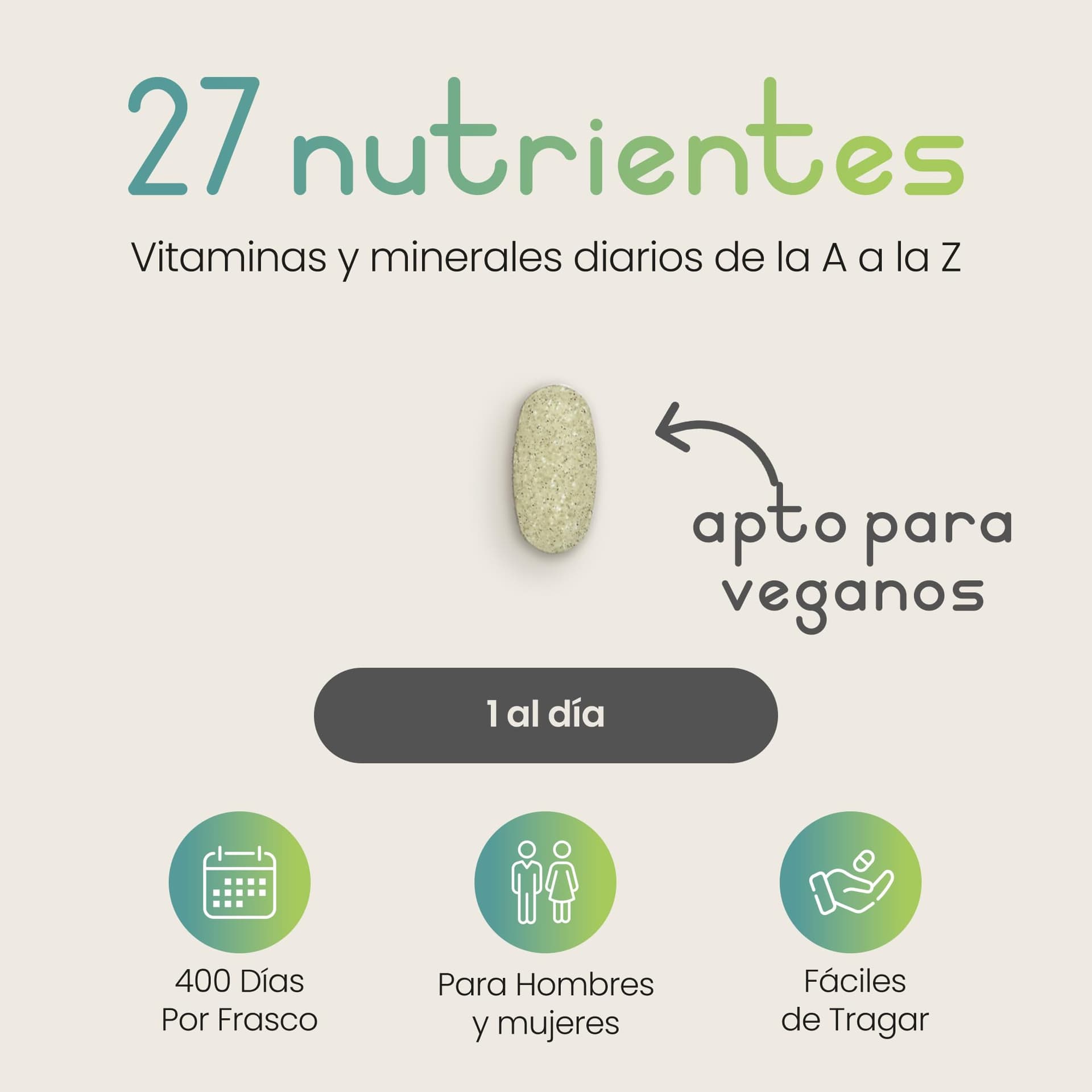 VitaBright Multivitamin Tabletten Hochdosiert | 27 Vitamine & Mineralstoffe A–Z | 400 Tabletten – Bild 2