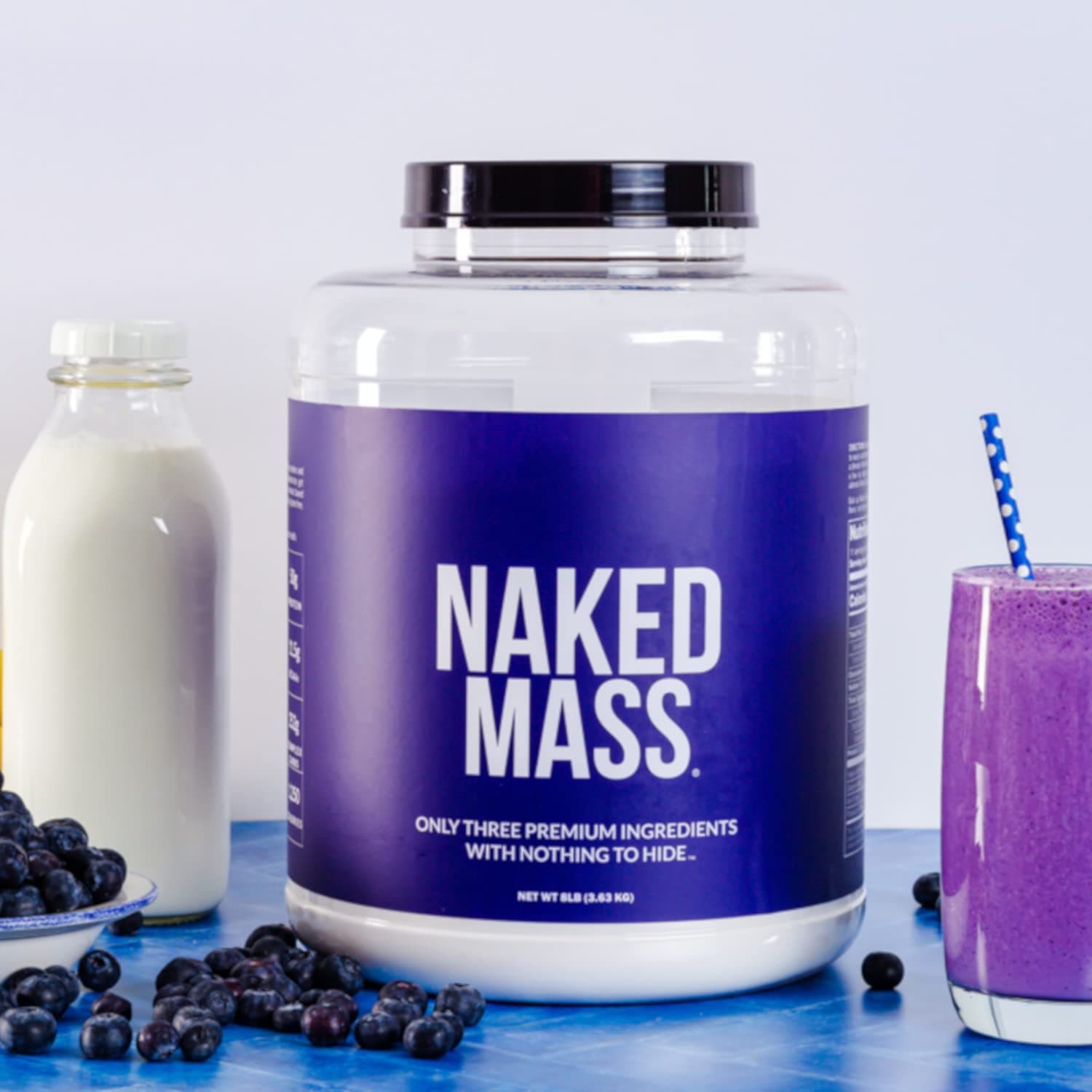 NAKED Chocolate Mass Gainer - All Natural Weight Gainer Protein Powder - 8lb – Bild 5