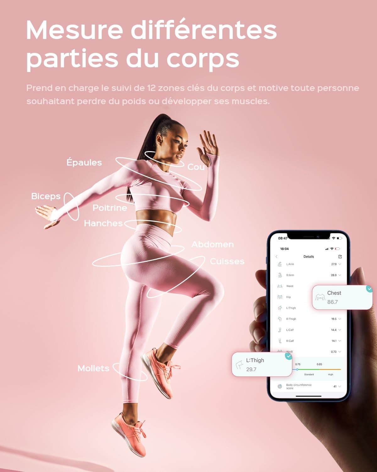 Tychesy Mètre Ruban Corps Rétractable Connecté avec – Bild 7
