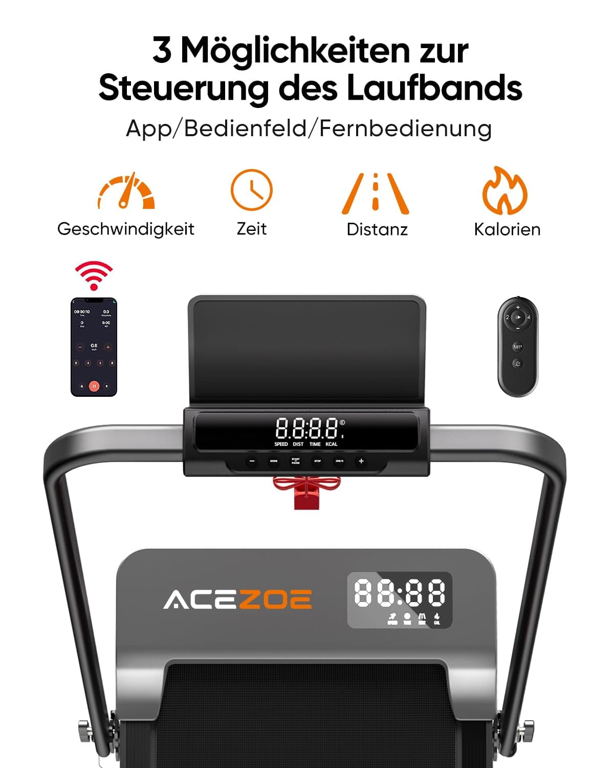 Acezoe 6 in 1 laufband für zuhause klappbar,Walking Pad mit – Bild 5
