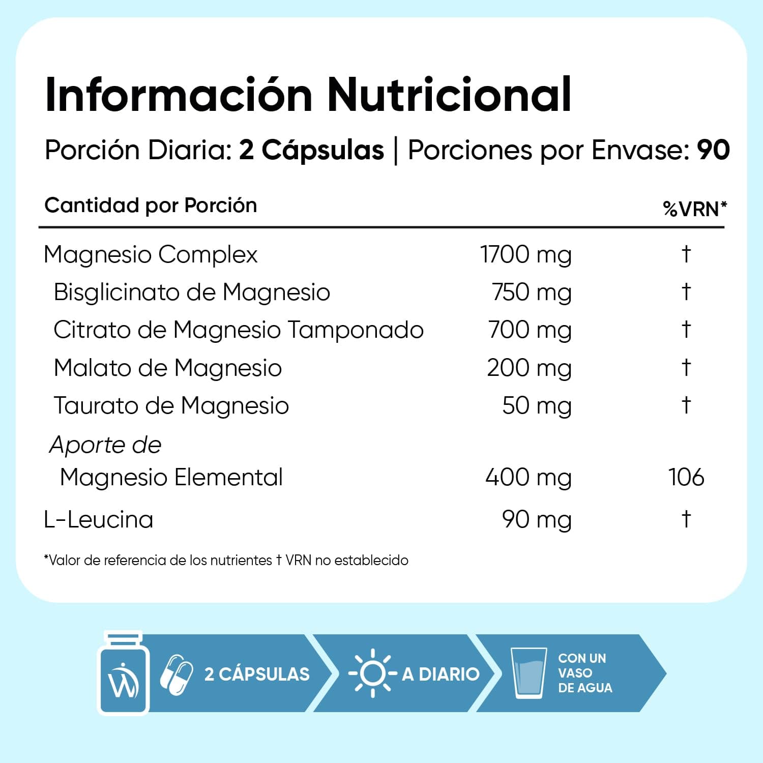 WeightWorld Magnesium Complex 490mg Magnesium Bisglycinate – Bild 4