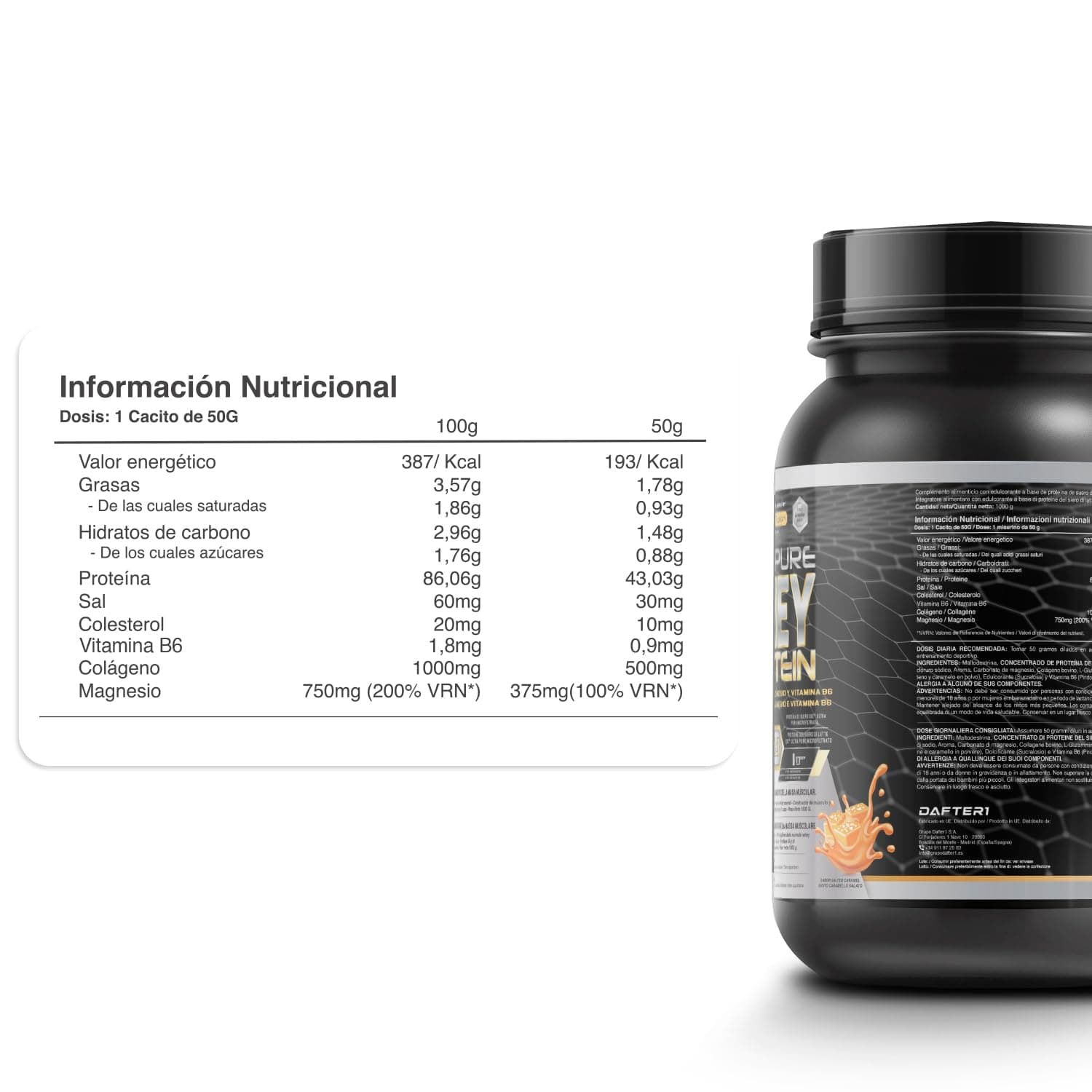 Healthy Fusion Whey Protein Healthy Fusion | Proteína pura con Colágeno, Magnesio y Vitamina B6 | 43g – Bild 6
