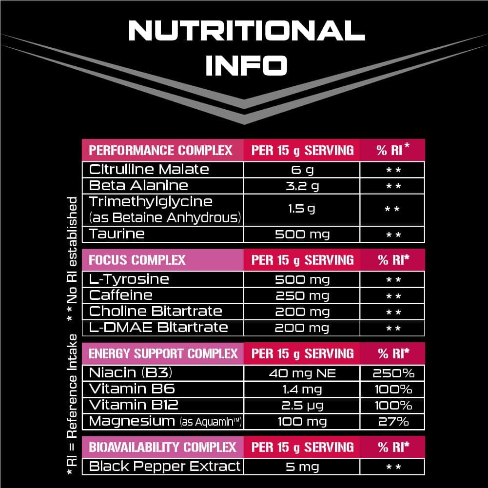 SCI-MX X-PLODE Pre Workout Powder - Sour Watermelon - Amino Acids + 250mg Caffeine • 6g – Bild 5