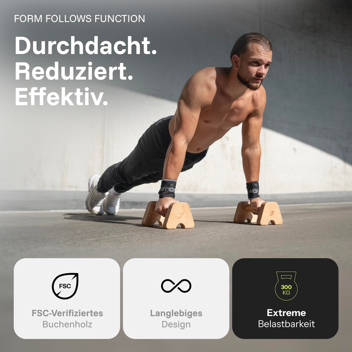 BMOTION Liegestützgriffe Holz – Bild 3