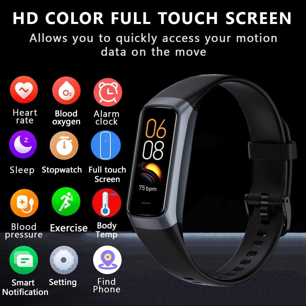 MORELOCO Fitness Tracker Smartwatch Herren Damen,24H – Bild 2