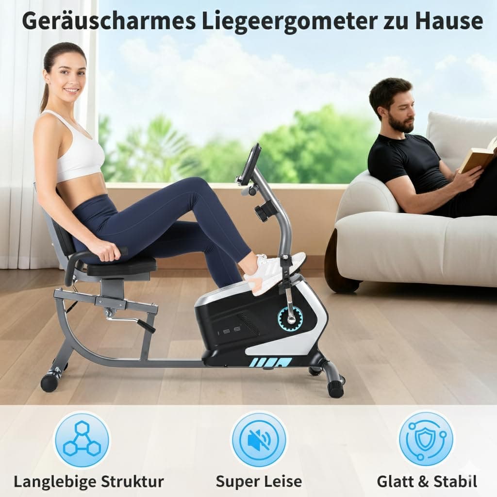 ISE Liegeergometer für Zuhause mit 8 verstellbaren – Bild 7