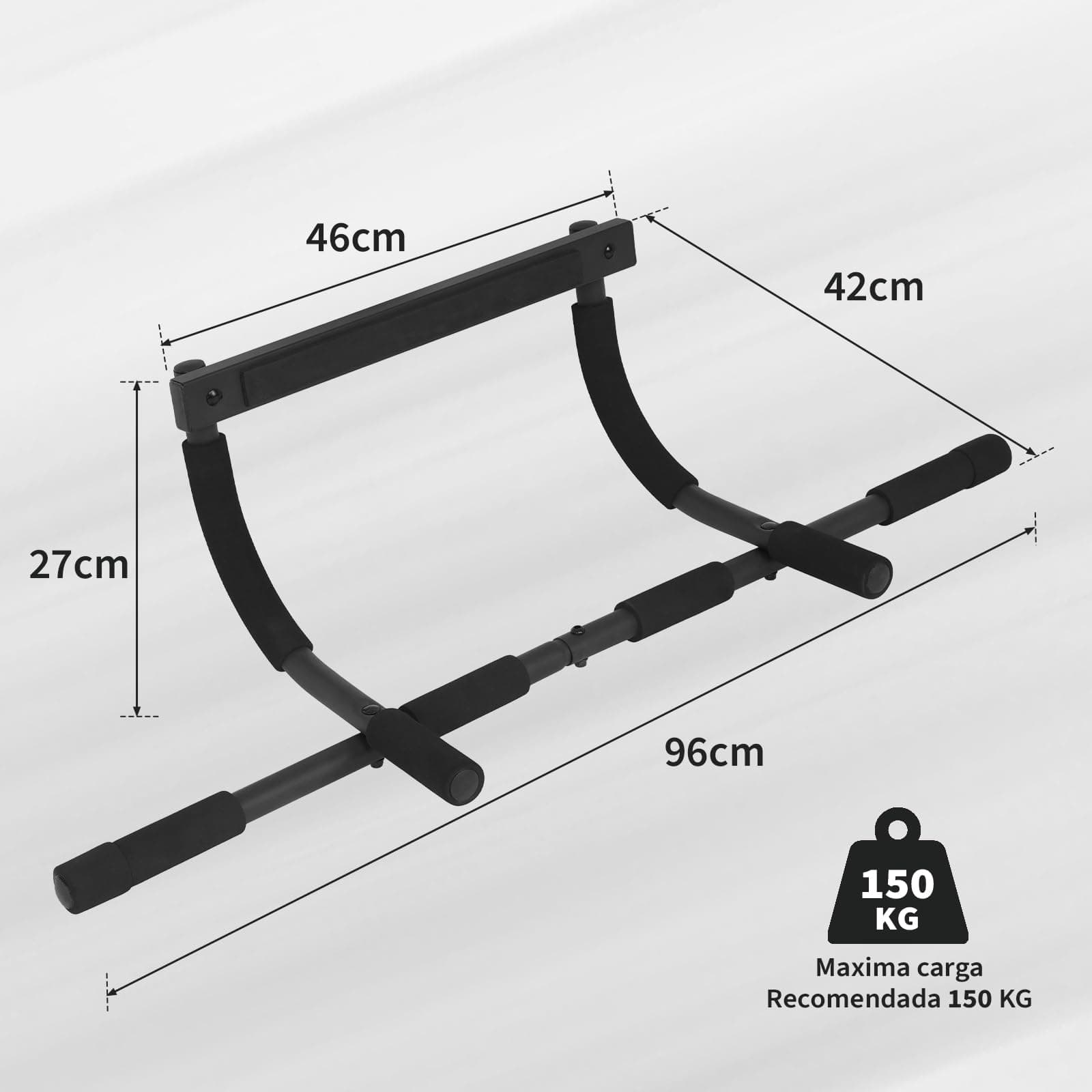 ALLINLIFE Barra de Dominadas Puerta Ajustable 60-100cm – Bild 3