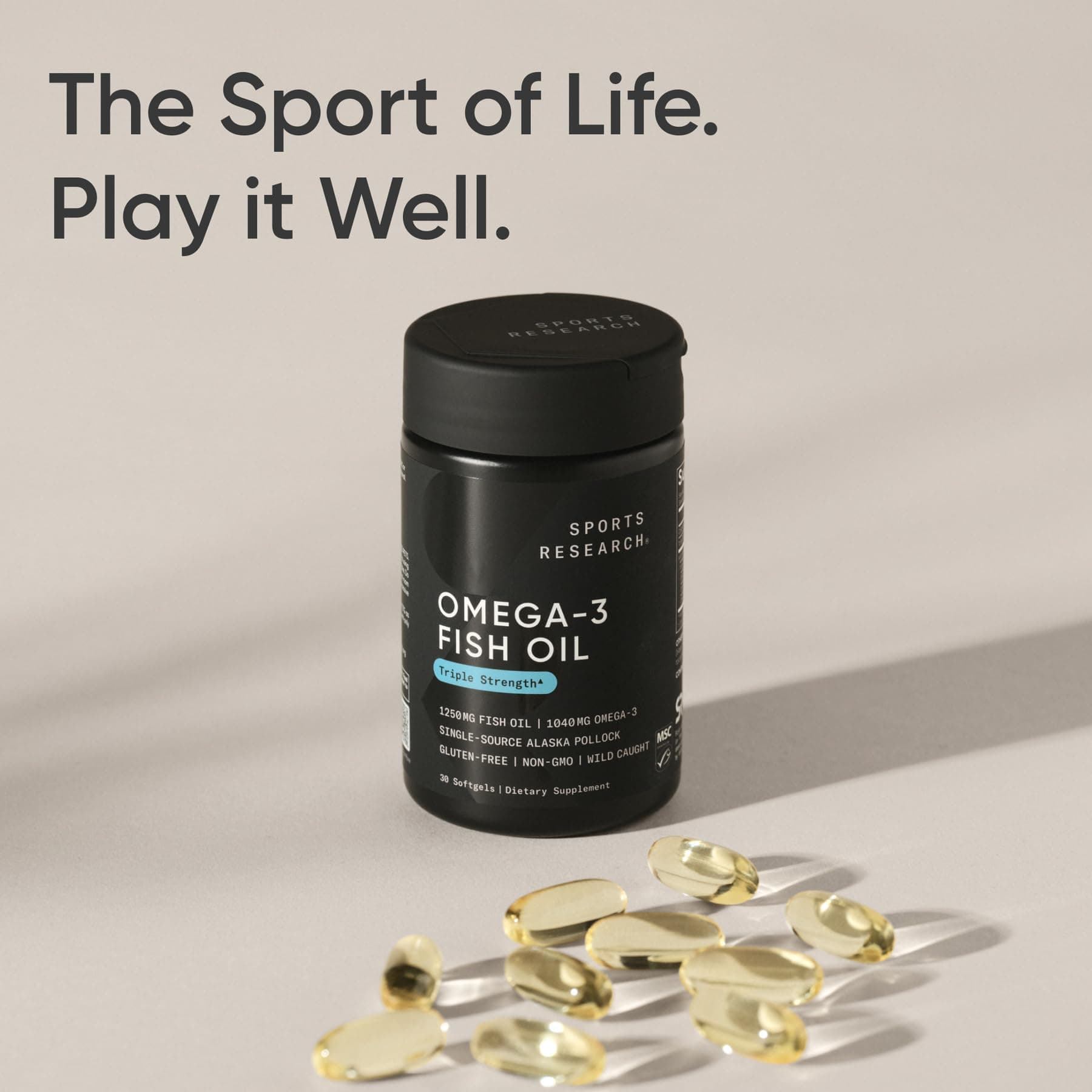 Sports Research Triple Strength Omega 3 Fish Oil 1250mg – Bild 7