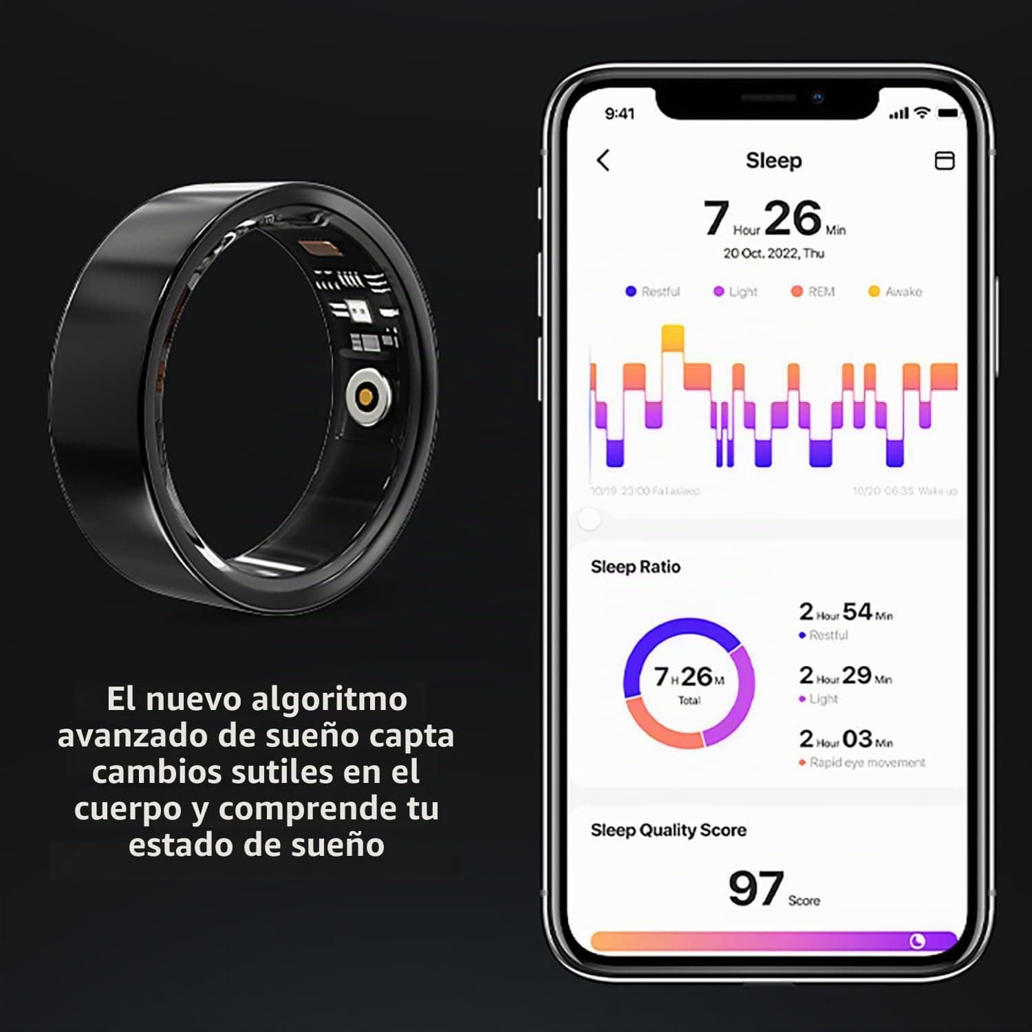 LONGLU Anillo inteligente para hombres y mujeres – Bild 4