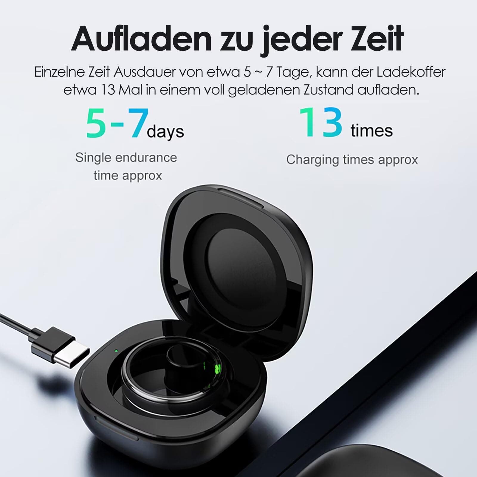 findtime Smart Ring Fitness Ring Tracker Smartringe für Herren Damen – Bild 3