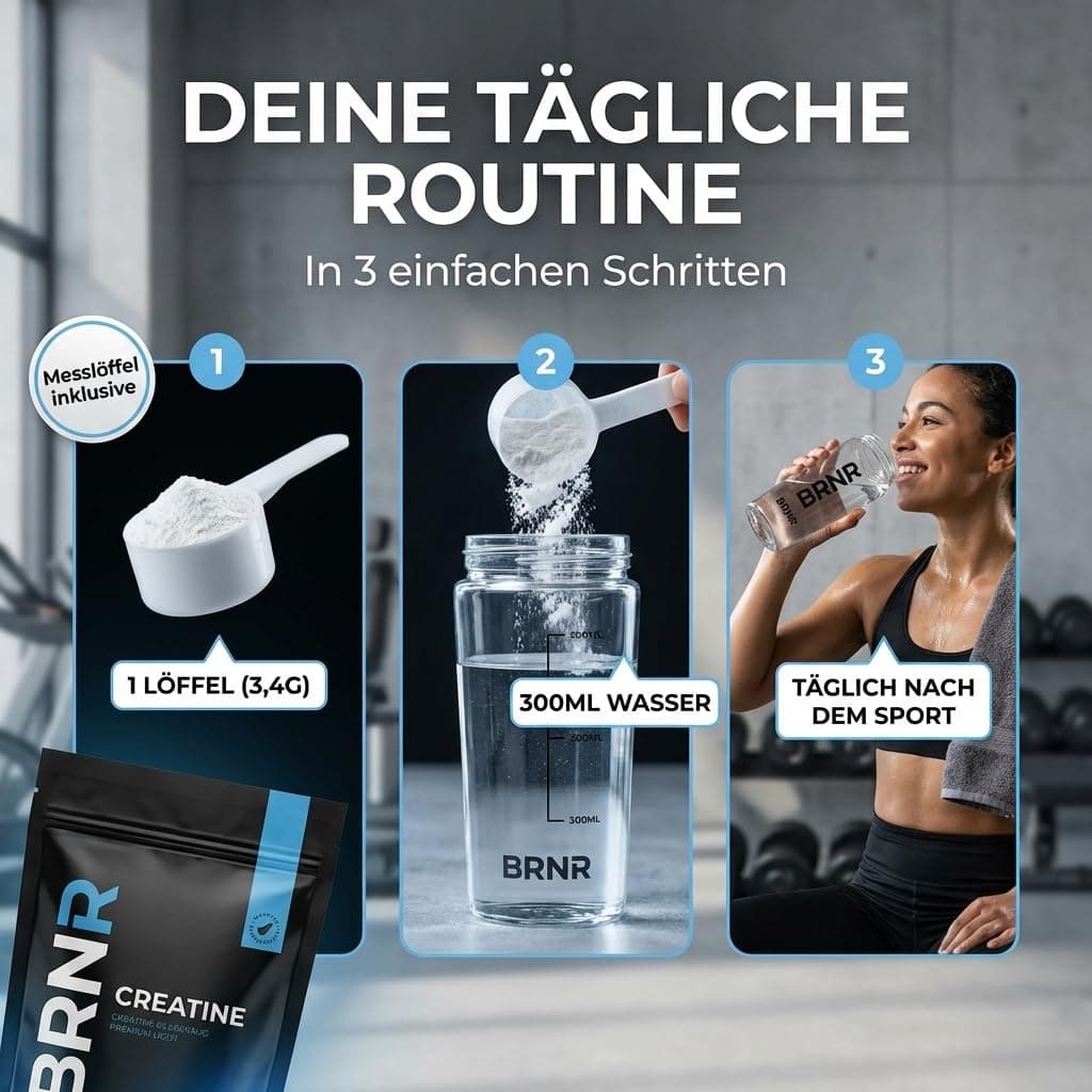 BRNR Creatin Monohydrat Pulver, 500g – Bild 4