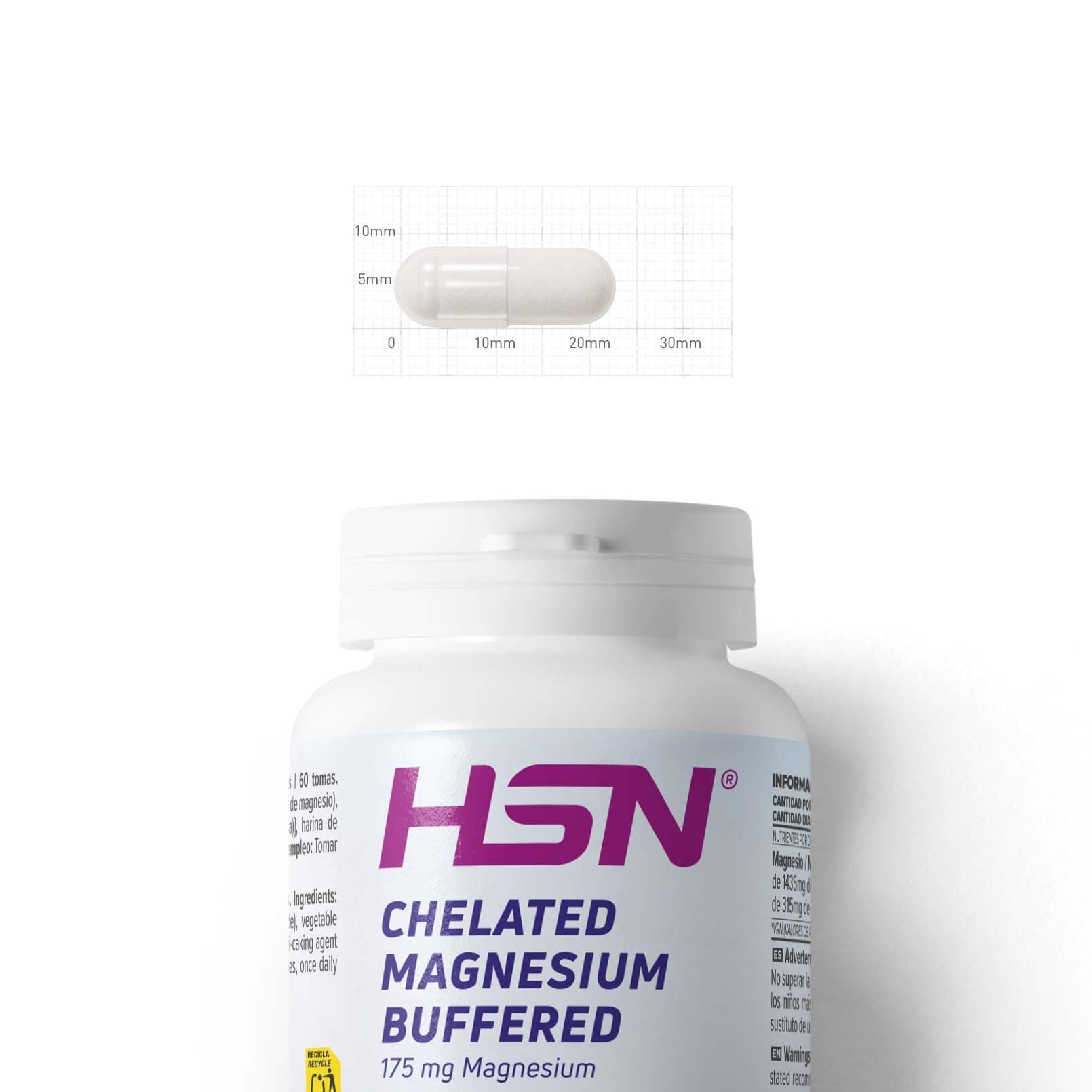 HSN Magnesio Bisglicinato 350mg (Mineral Elemental por – Bild 4