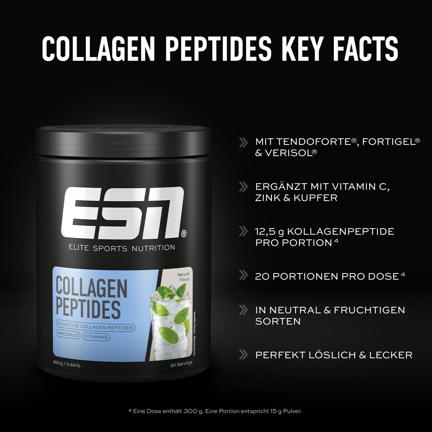 ESN Collagen Peptides, Natural, 300 g – Bild 3