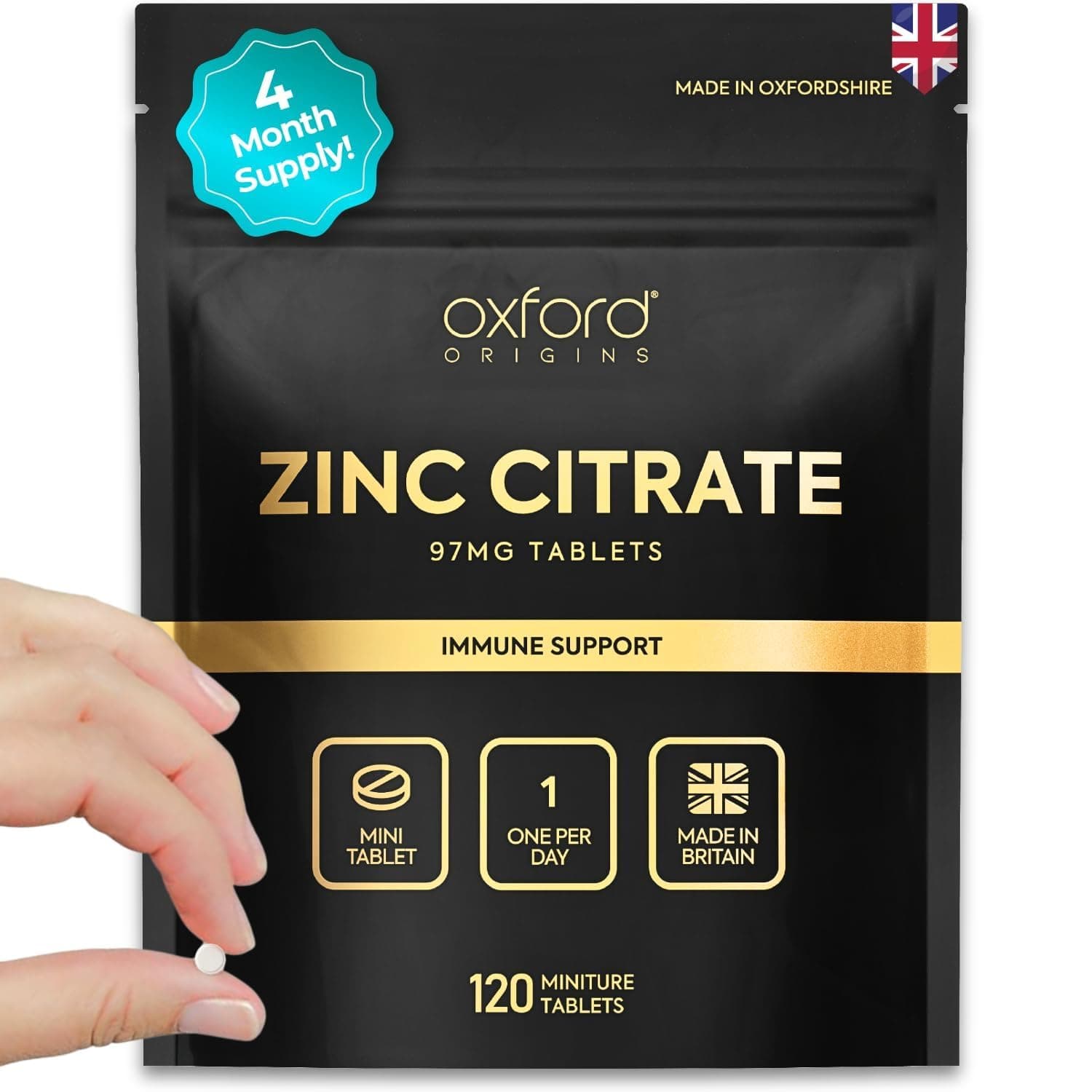 Oxford Origins Micro Zinc Tablets 97mg High Strength Formula