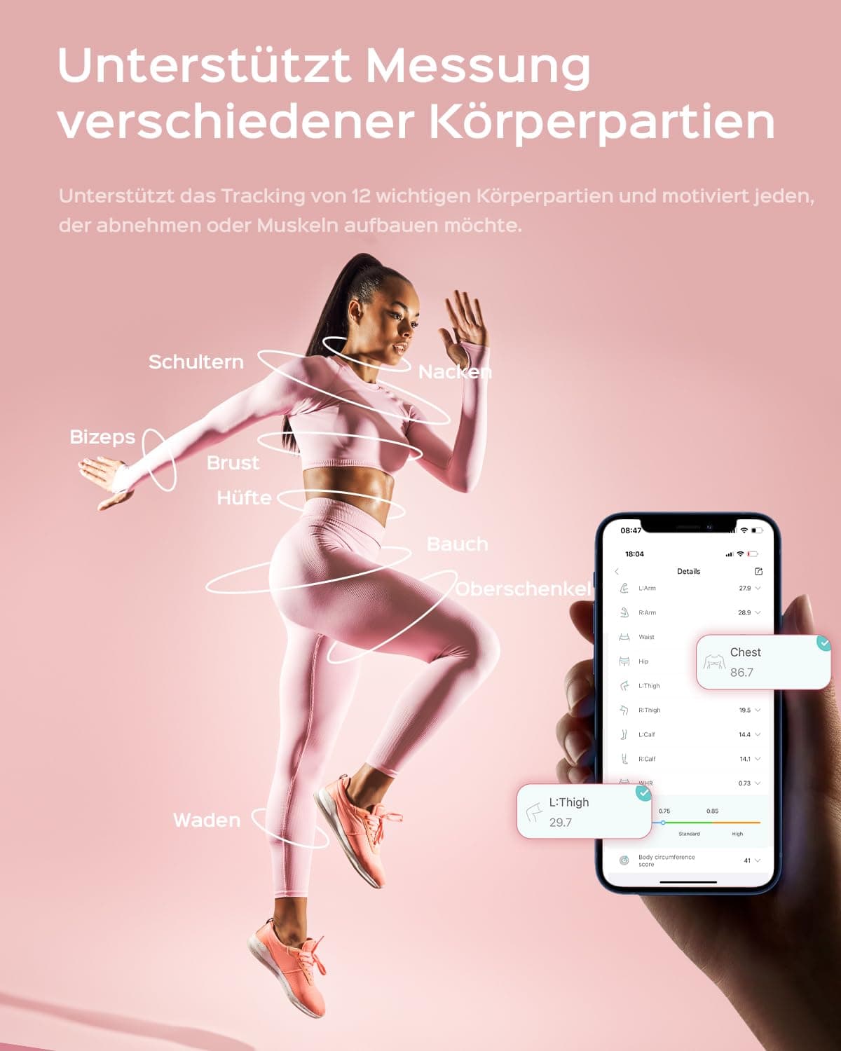 Tychesy Smart Körpermaßband mit niedlicher Kaninchenkopf – Bild 2