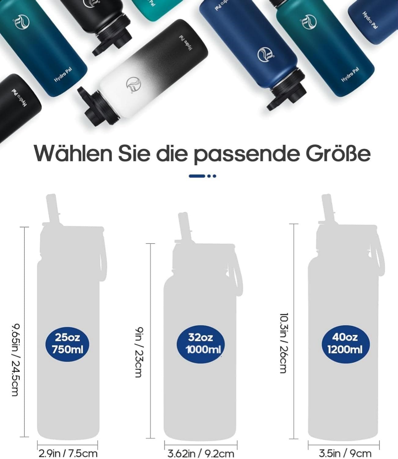 HydroPal Isolierflasche 1000ml – Bild 5