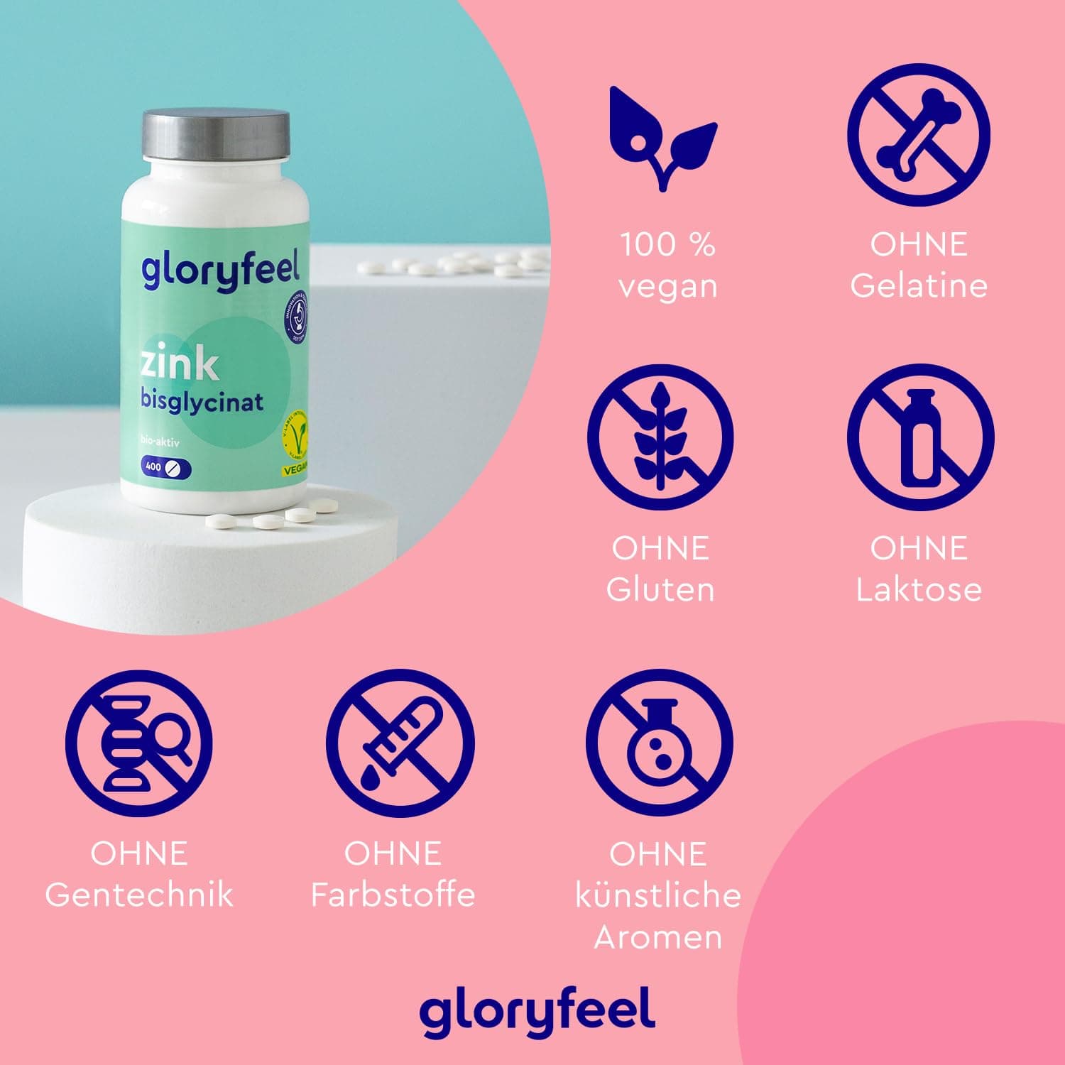 Gloryfeel Zinc 25mg – Bild 4