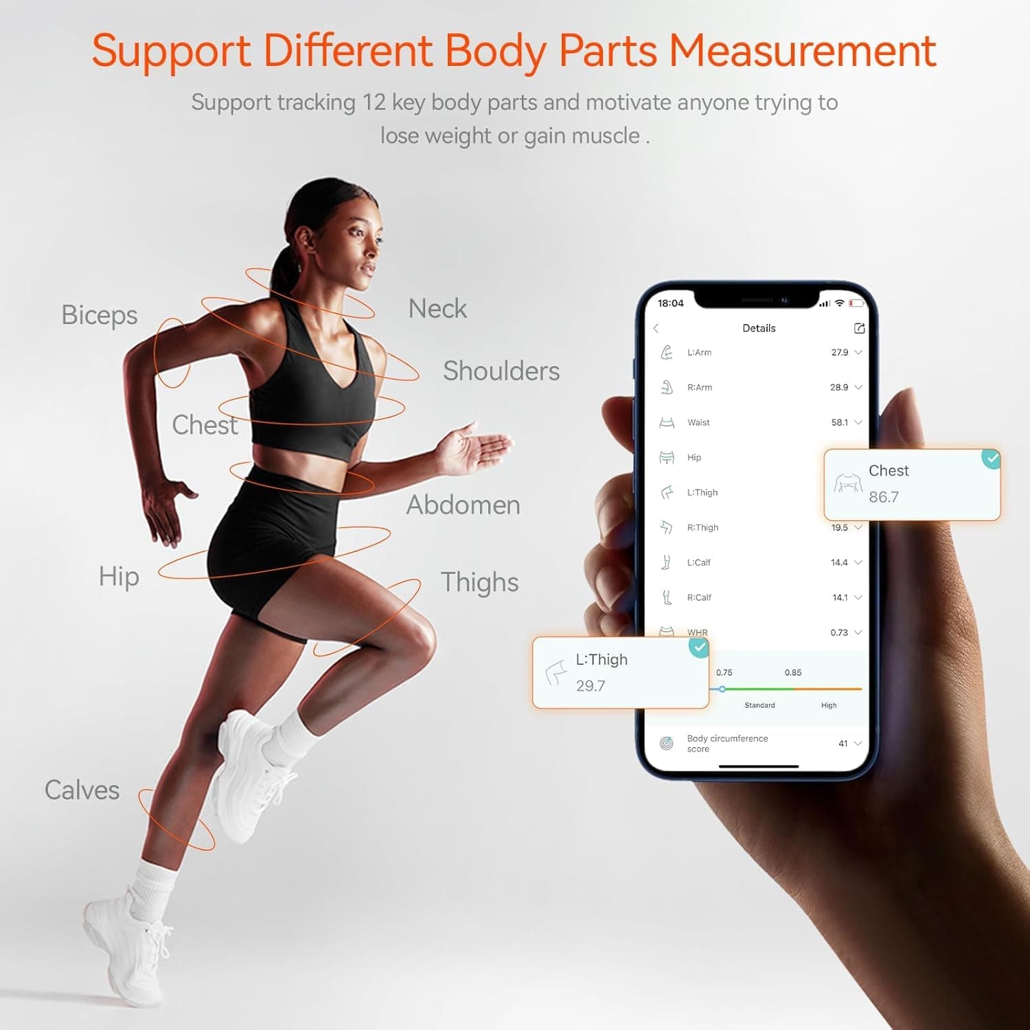 LUODIRGB Fitdays Smart Body Tape Measure – Bild 5