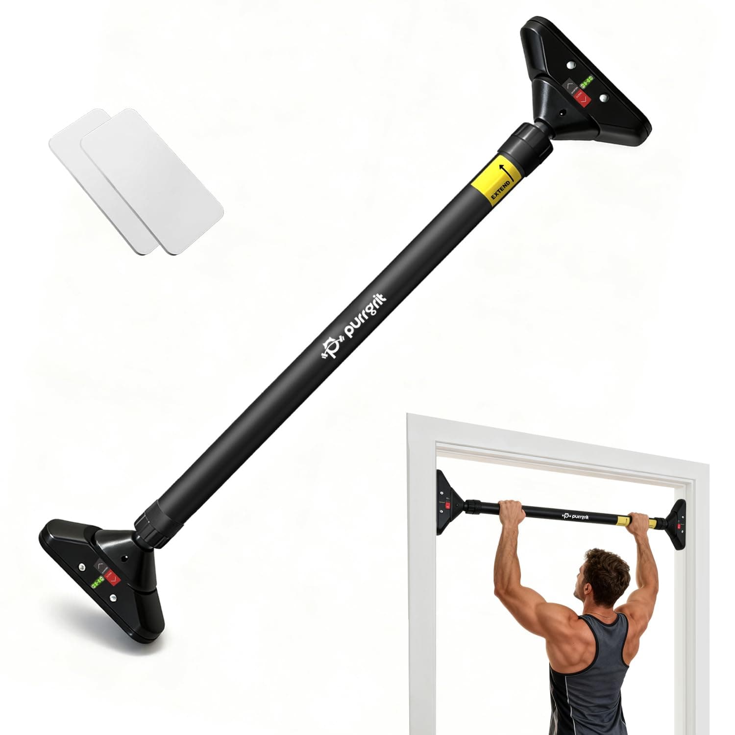 Purrgrit Klimmzugstange Türöffnung Geeignet für 74-95cm