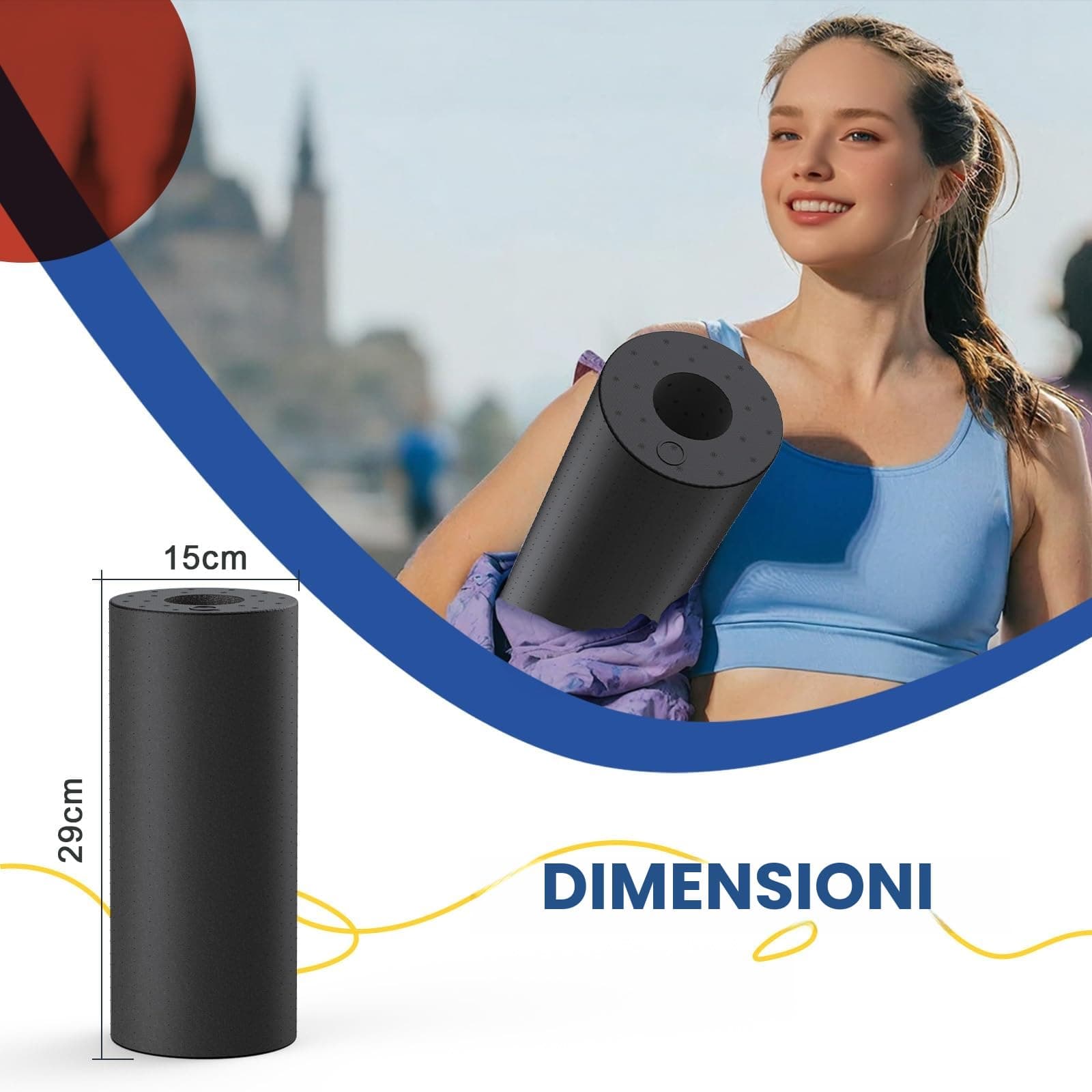 SURFOU Foam Roller 29 x 15 cm, Rullo Massaggiante EPP 130g – Bild 2